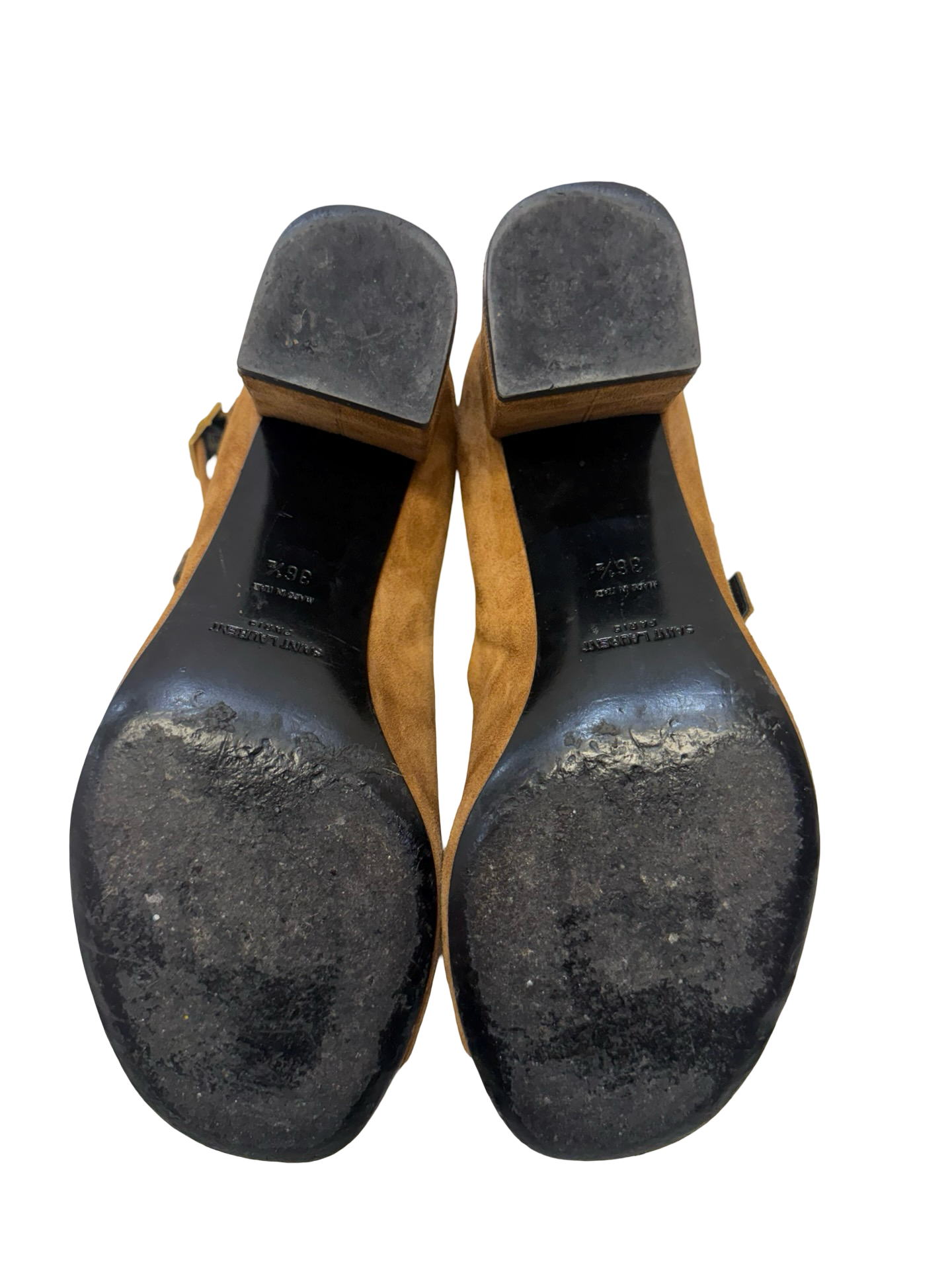 Yves Saint Laurent Tan Suede Sandals 36.5 thumbnail 6