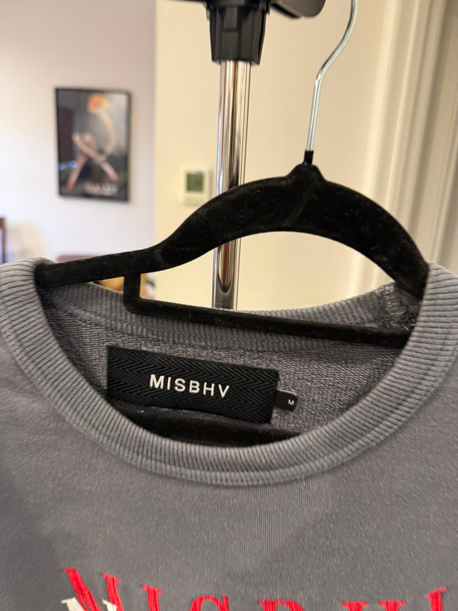 MISBHV AW18 Reverse Embroidered Crewneck Charcoal (Size M) thumbnail 2