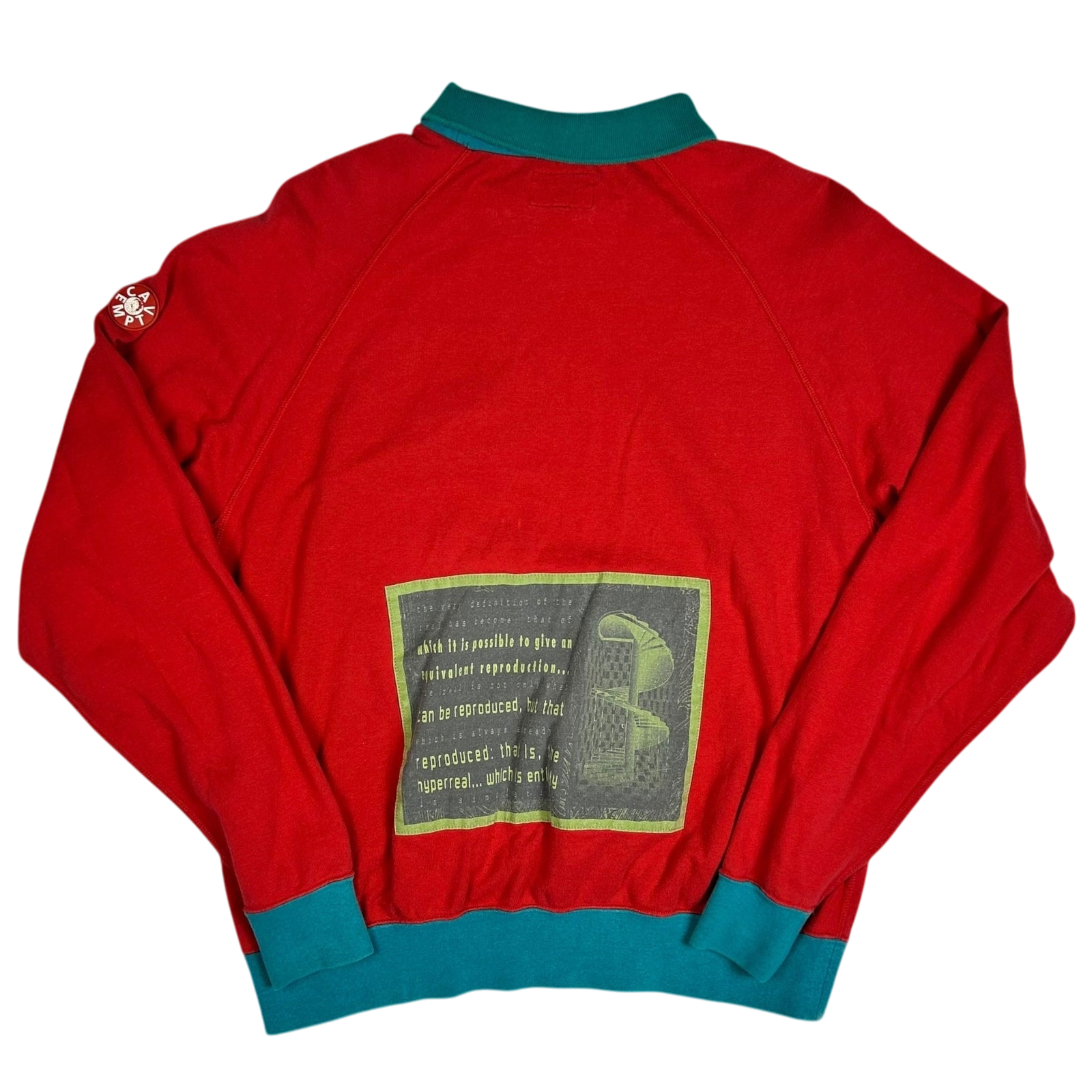 Cav Empt Collared Sweatshirt Red/Green (Fits M/L)