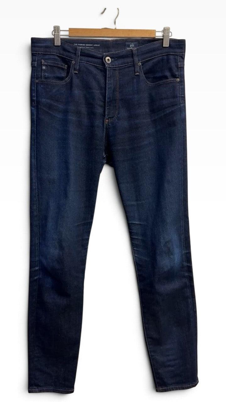 AG - Adriano Goldschmied Blue Farrah Skinny Ankle Jeans thumbnail 2