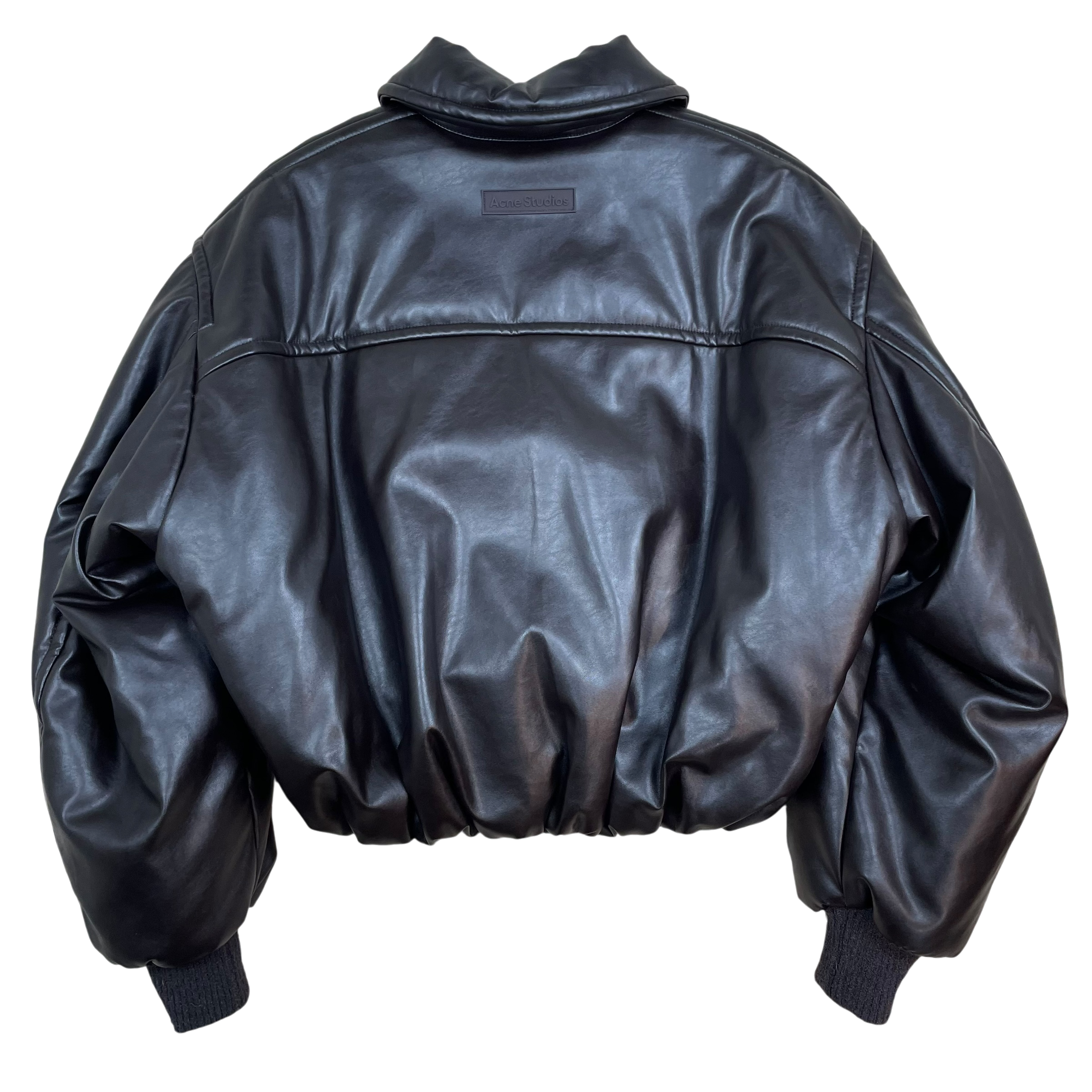Acne Studios Faux Leather Bomber Jacket Brown (Size 38) thumbnail 3