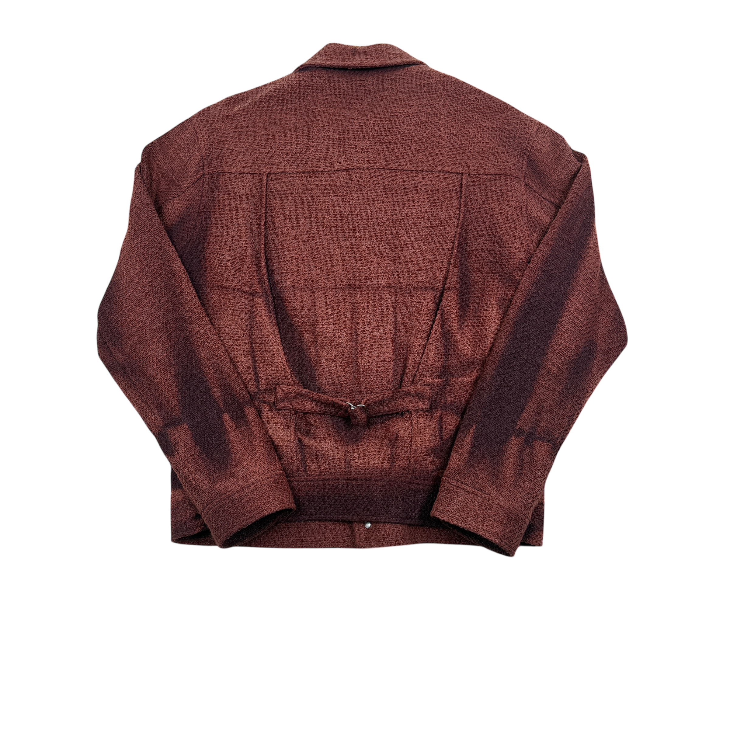 JiyongKim AW23 Sun-Bleached Tweed Trucker Jacket Red (Size L) thumbnail 3