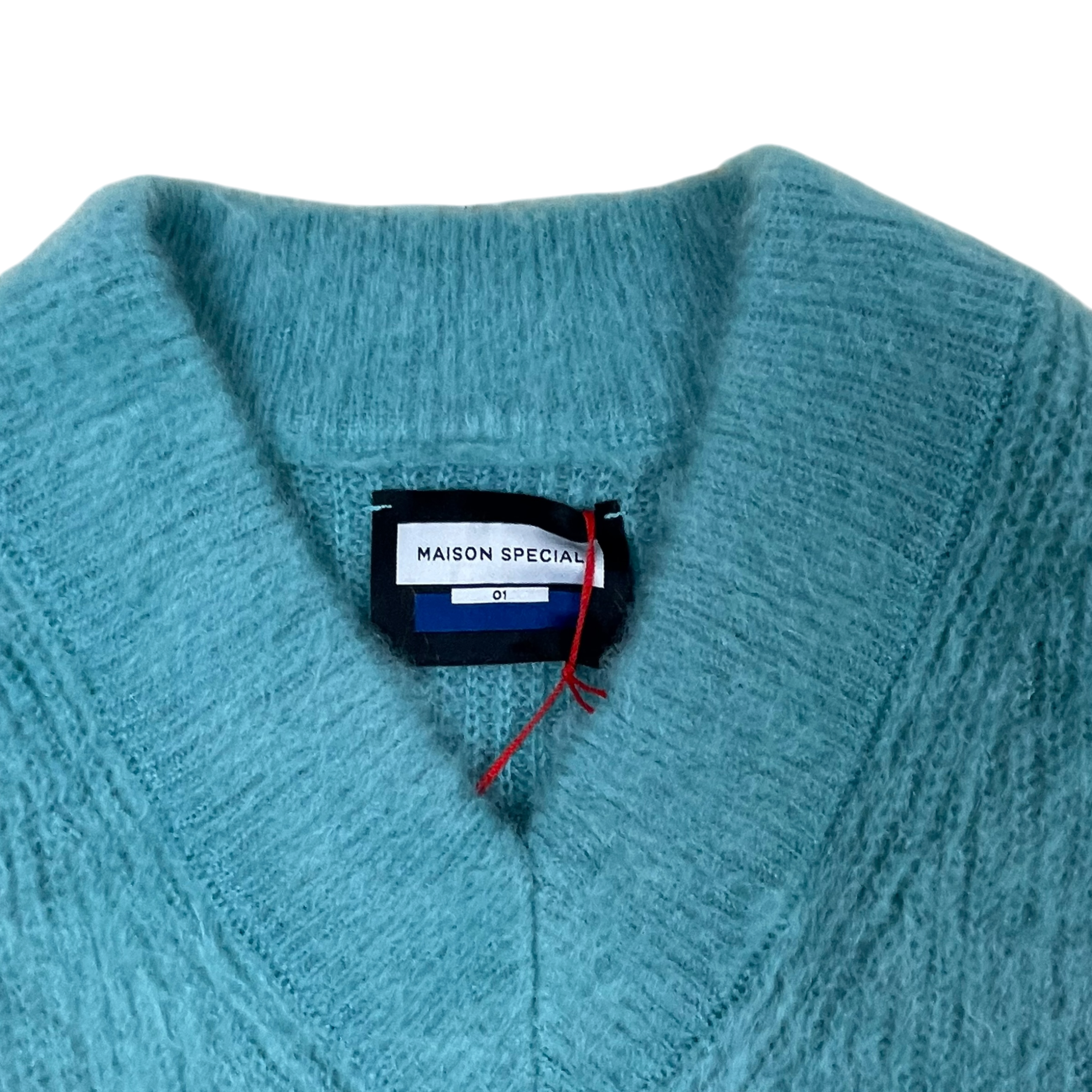 Maison Special Colour Block Knit Jumper Blue/Orange (Size 1) thumbnail 2