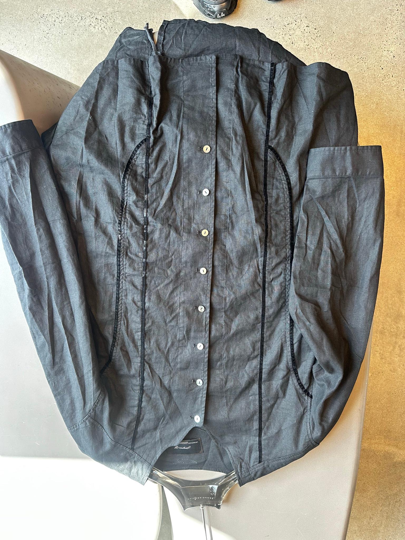 Professor E FW23 Piping Shirt Black (Size 48/M)