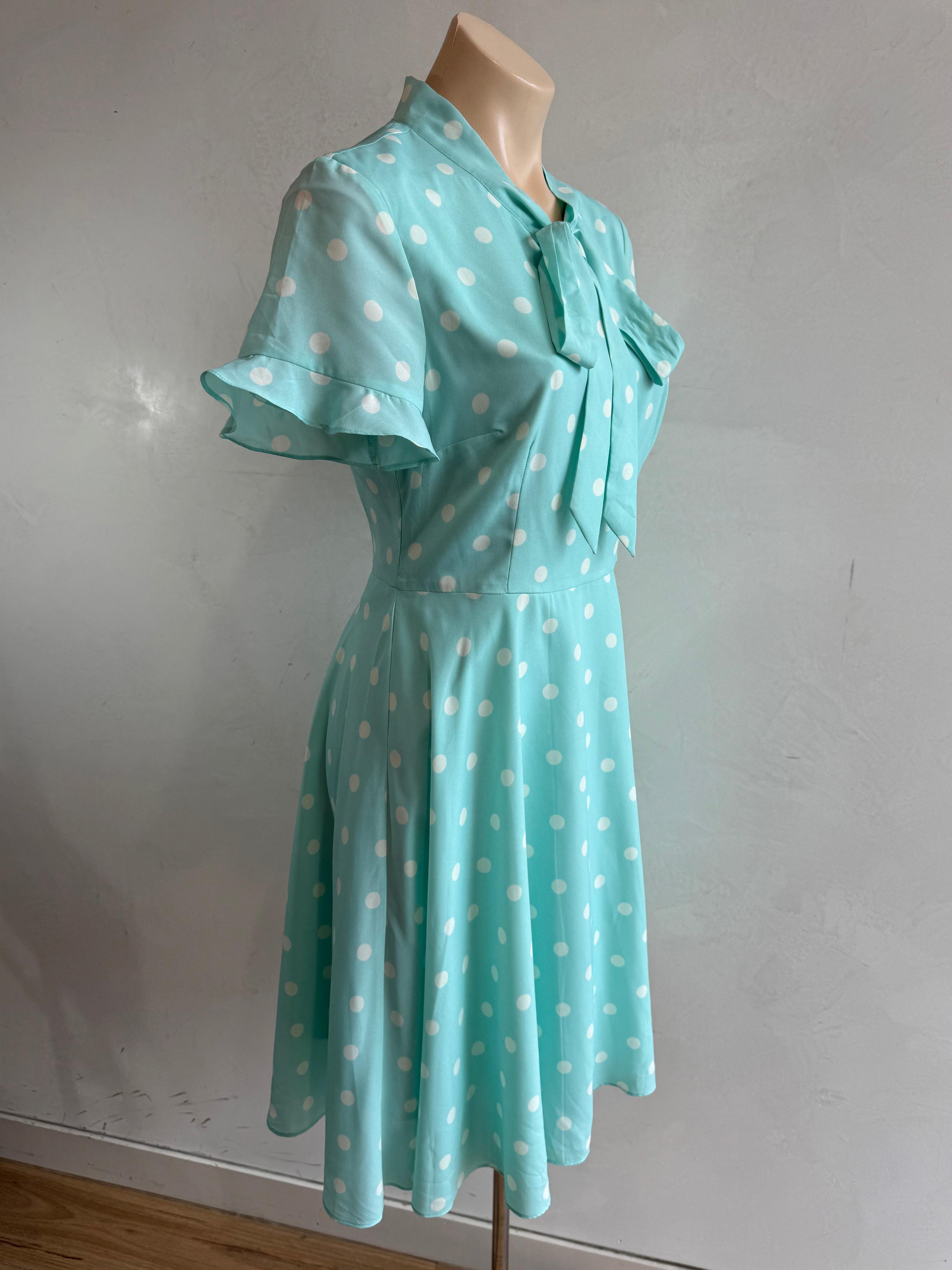 Alannah Hill blue polka dot dress - size 10 thumbnail 6