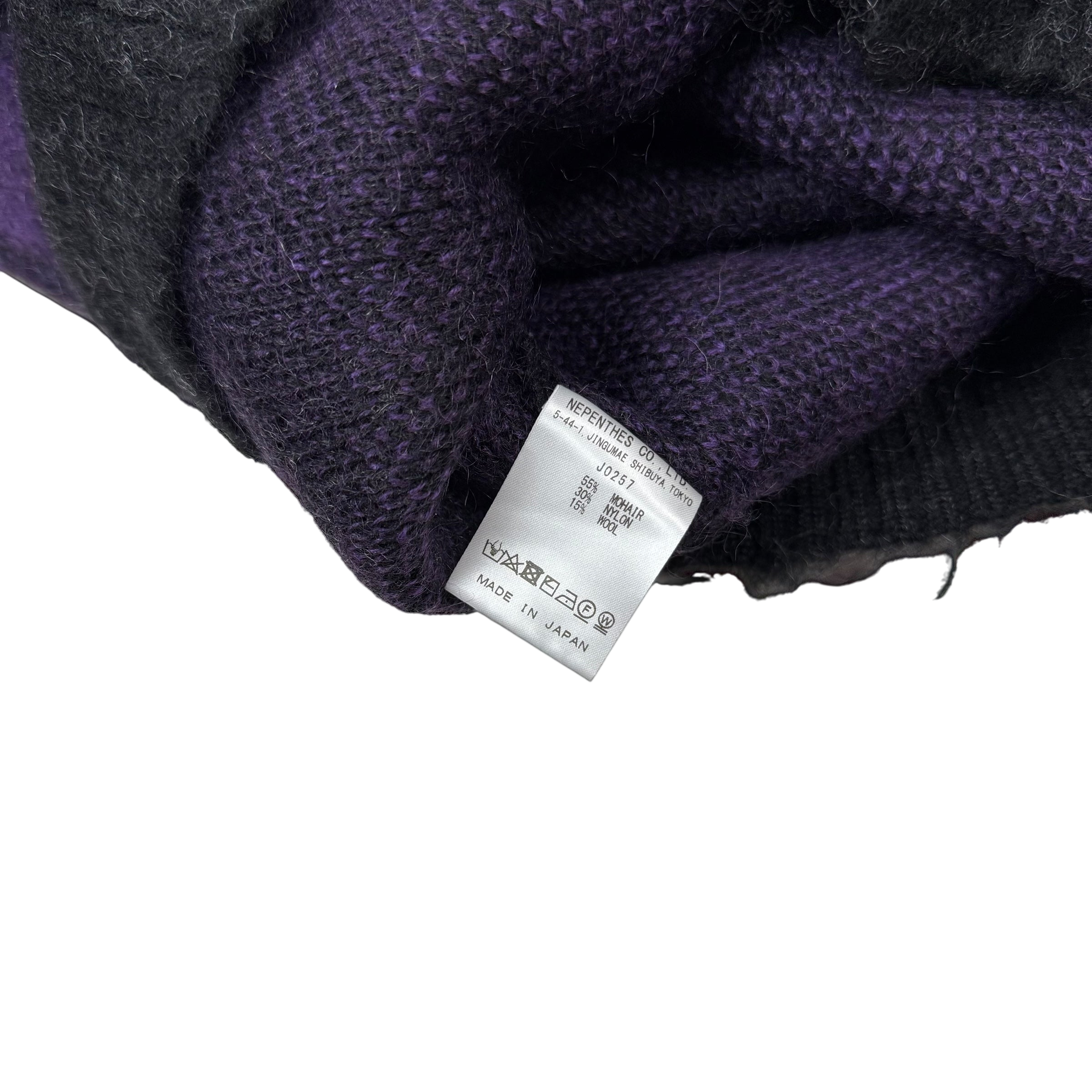 Needles AW21 Mohair Diamond Cardigan Purple / Black (Size L) thumbnail 5