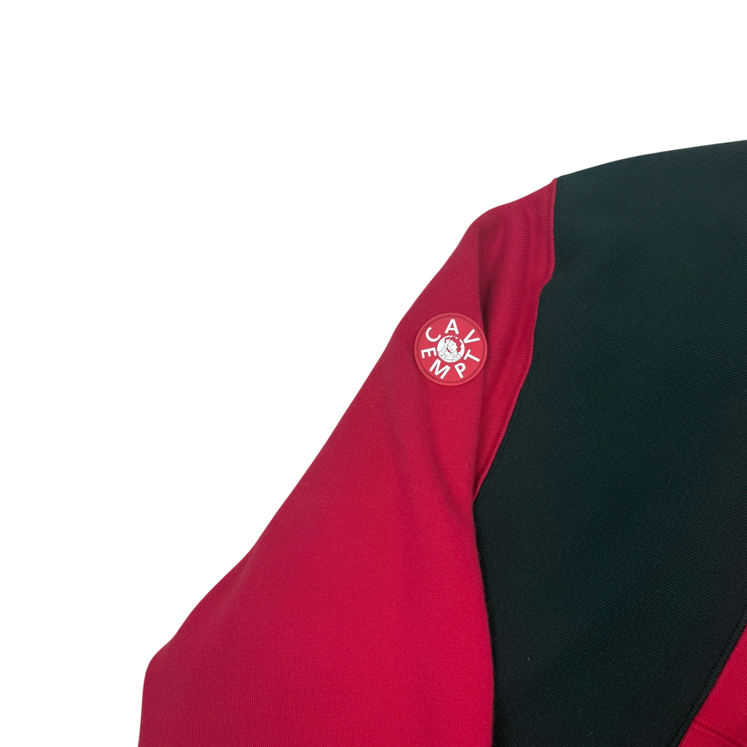 Cav Empt 2018 Ribbed Panel Hoodie Red (Fits L-XL) thumbnail 5