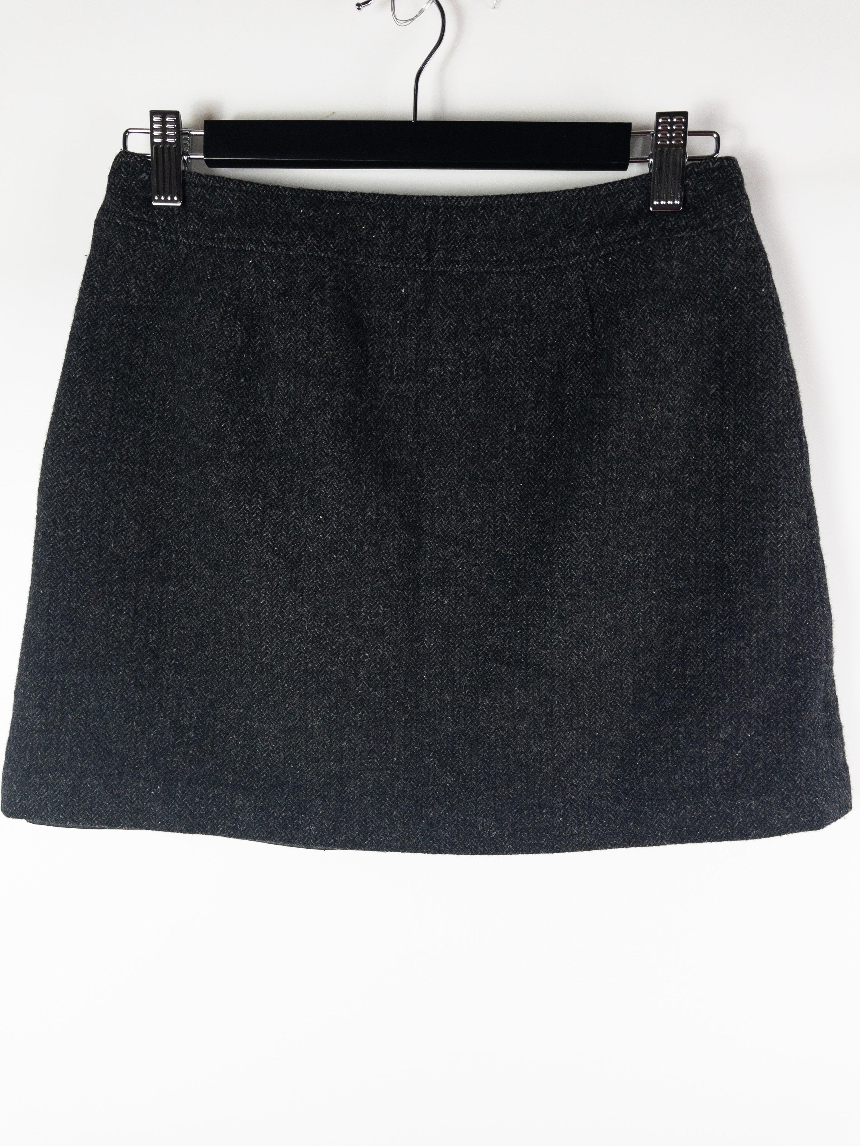 Vintage Grey Mini Wool Skirt XS thumbnail 4