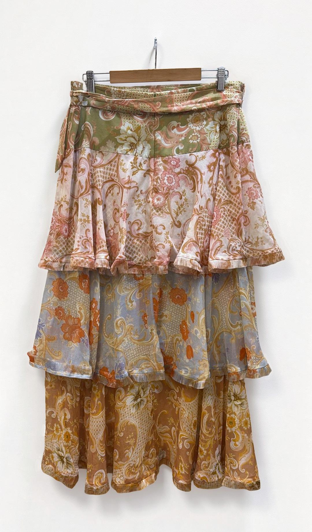 Zimmermann Multicolor Tiered Skirt 3 thumbnail 2