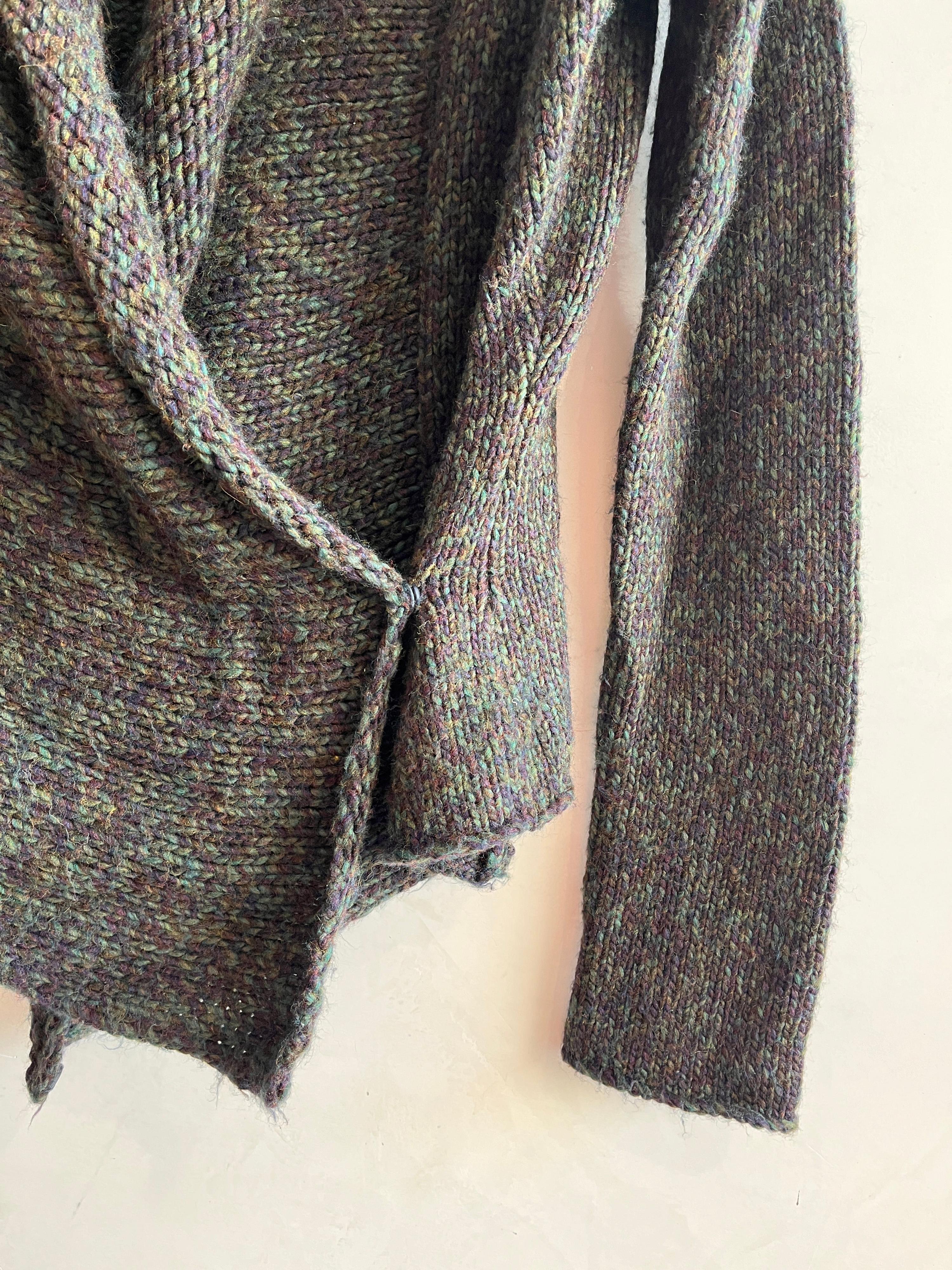 COUNTRY ROAD Khaki Wool Blend Draped Cardigan Size M thumbnail 4