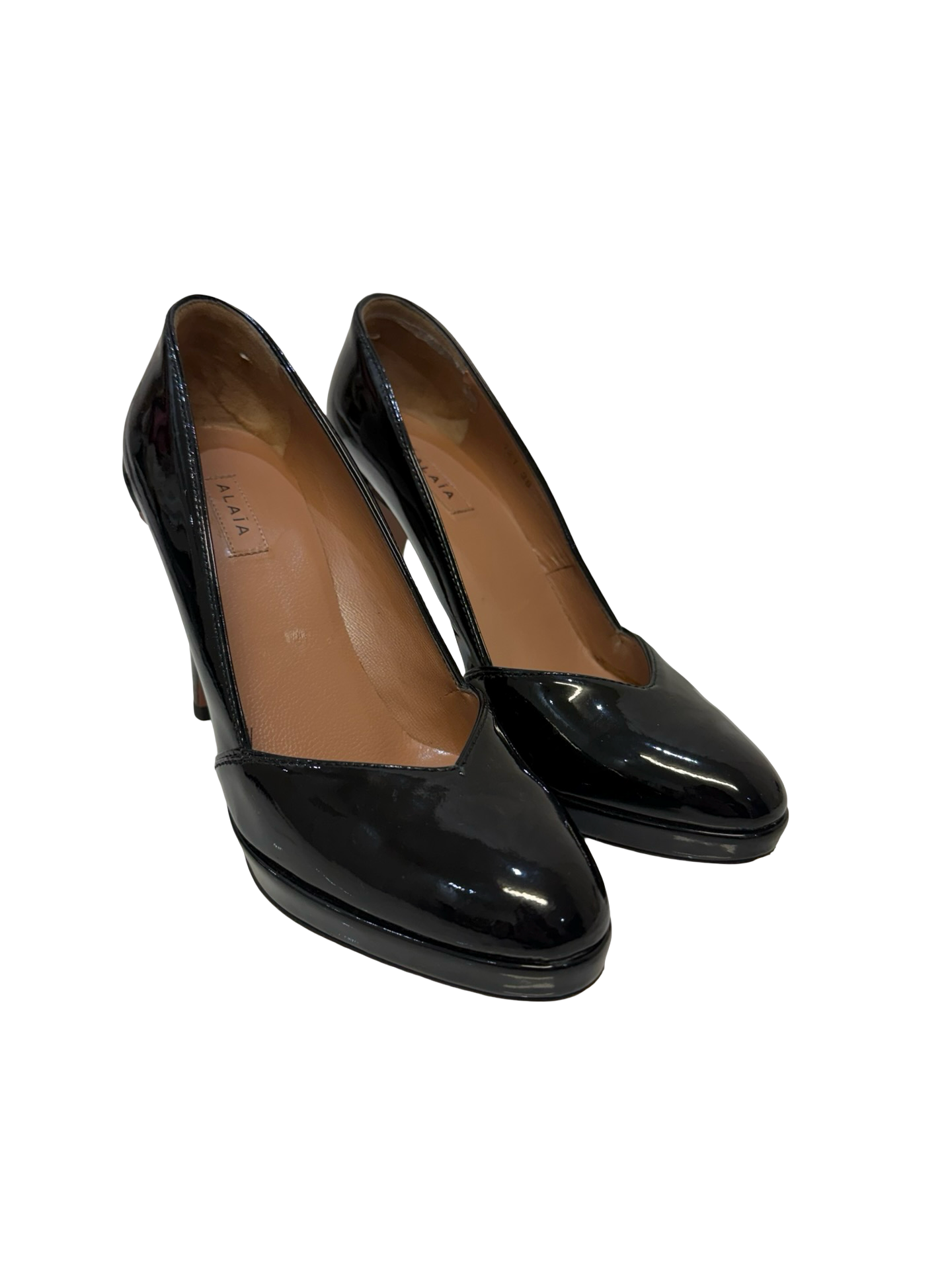 Alaia Black Patent Vintage Pumps 36 WB thumbnail 6