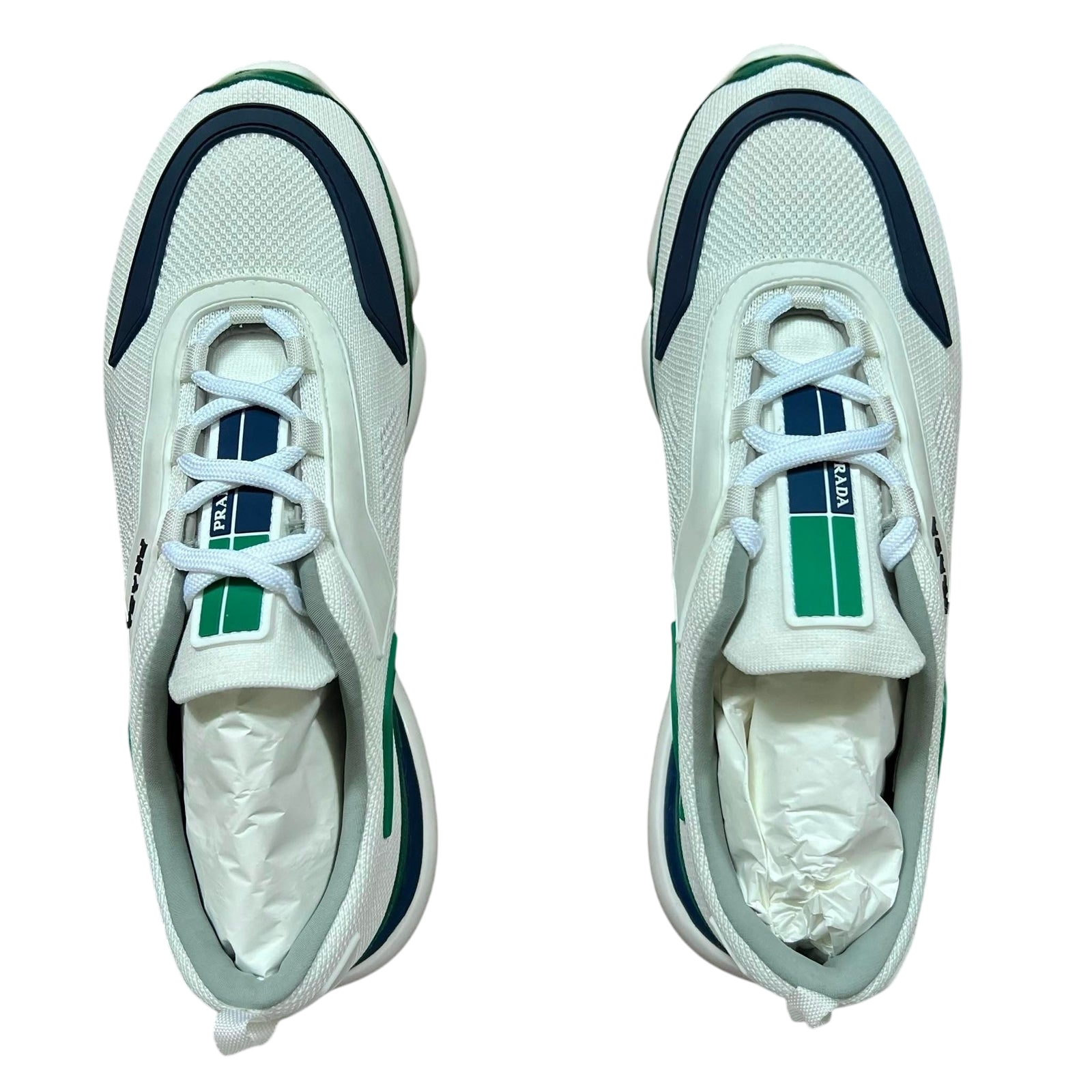 Prada Cloudbust Low Green / Navy / White (US9-10 mens) thumbnail 5