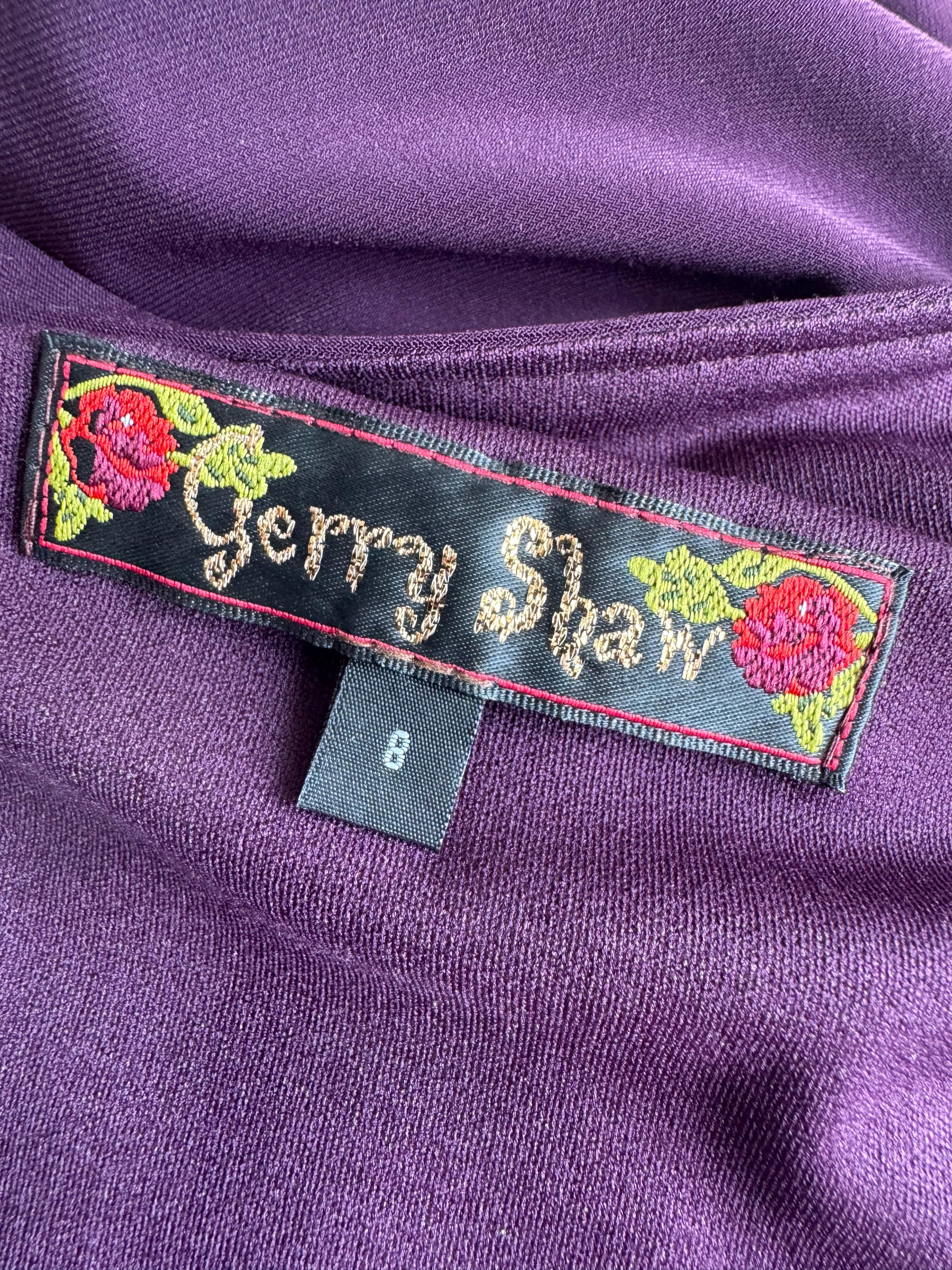 Gerry Shaw purple wrap dress size 8 thumbnail 11