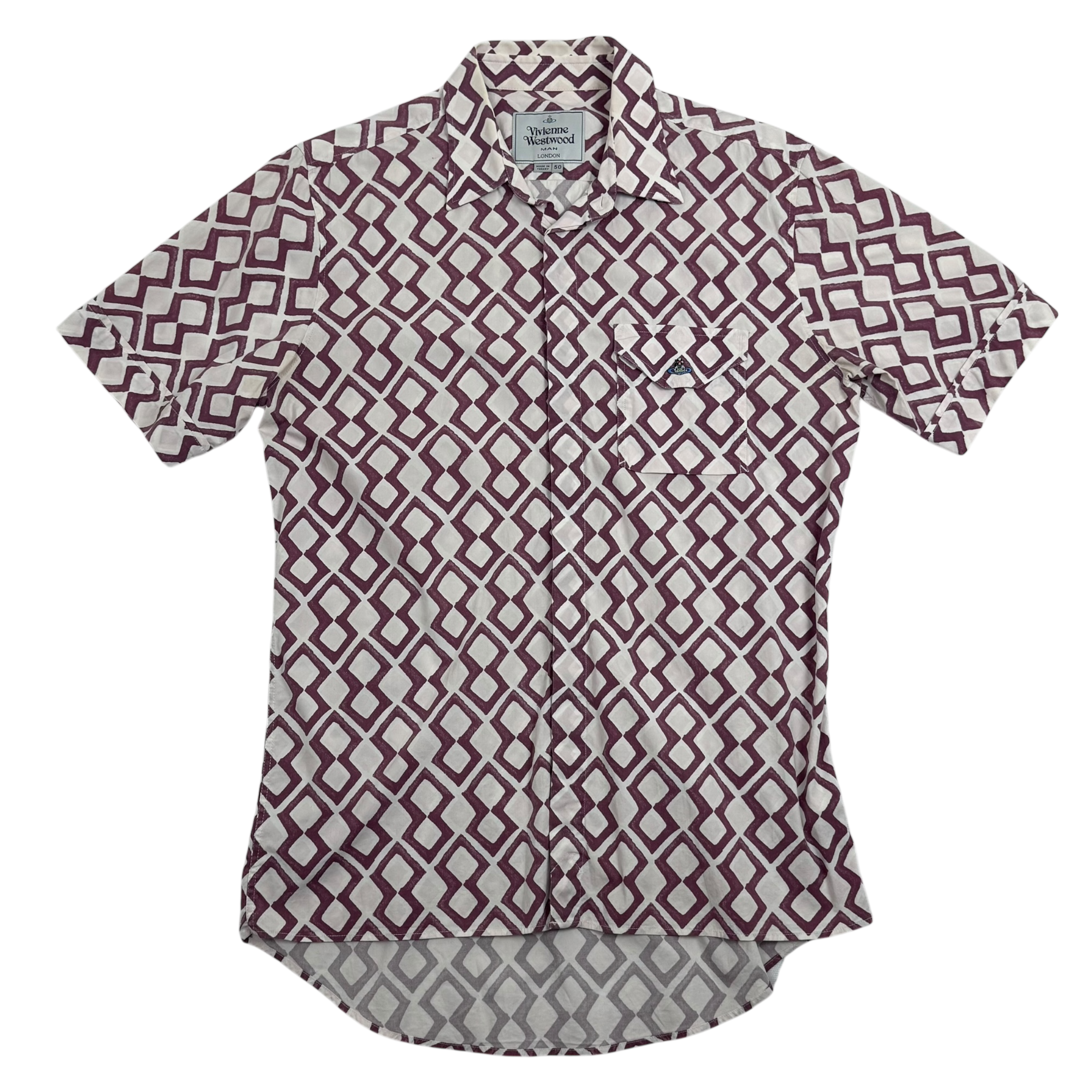 Vivienne Westwood Man Art Printed Button Up Shirt (Fits M-L)