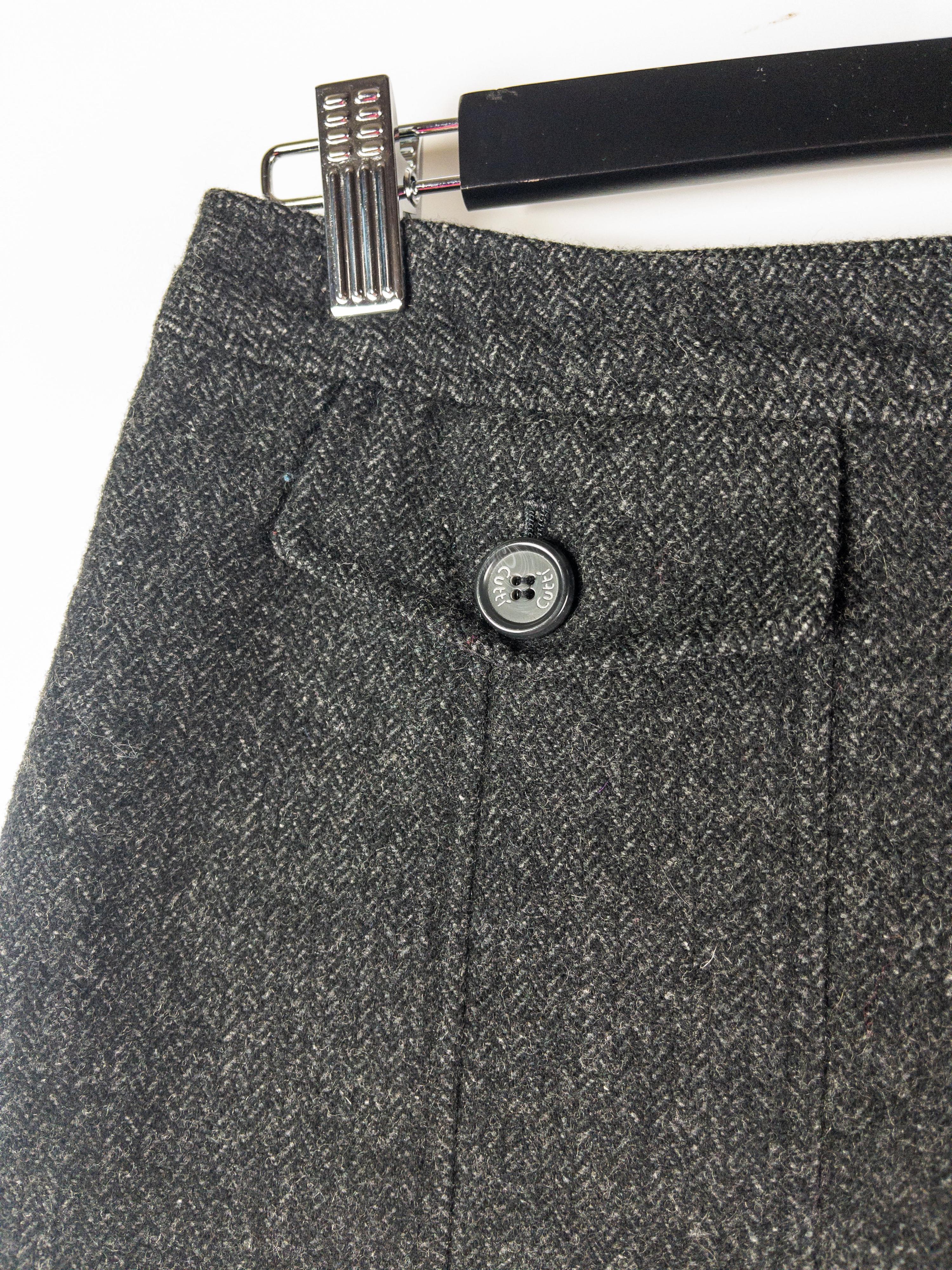Vintage Grey Mini Wool Skirt XS thumbnail 5
