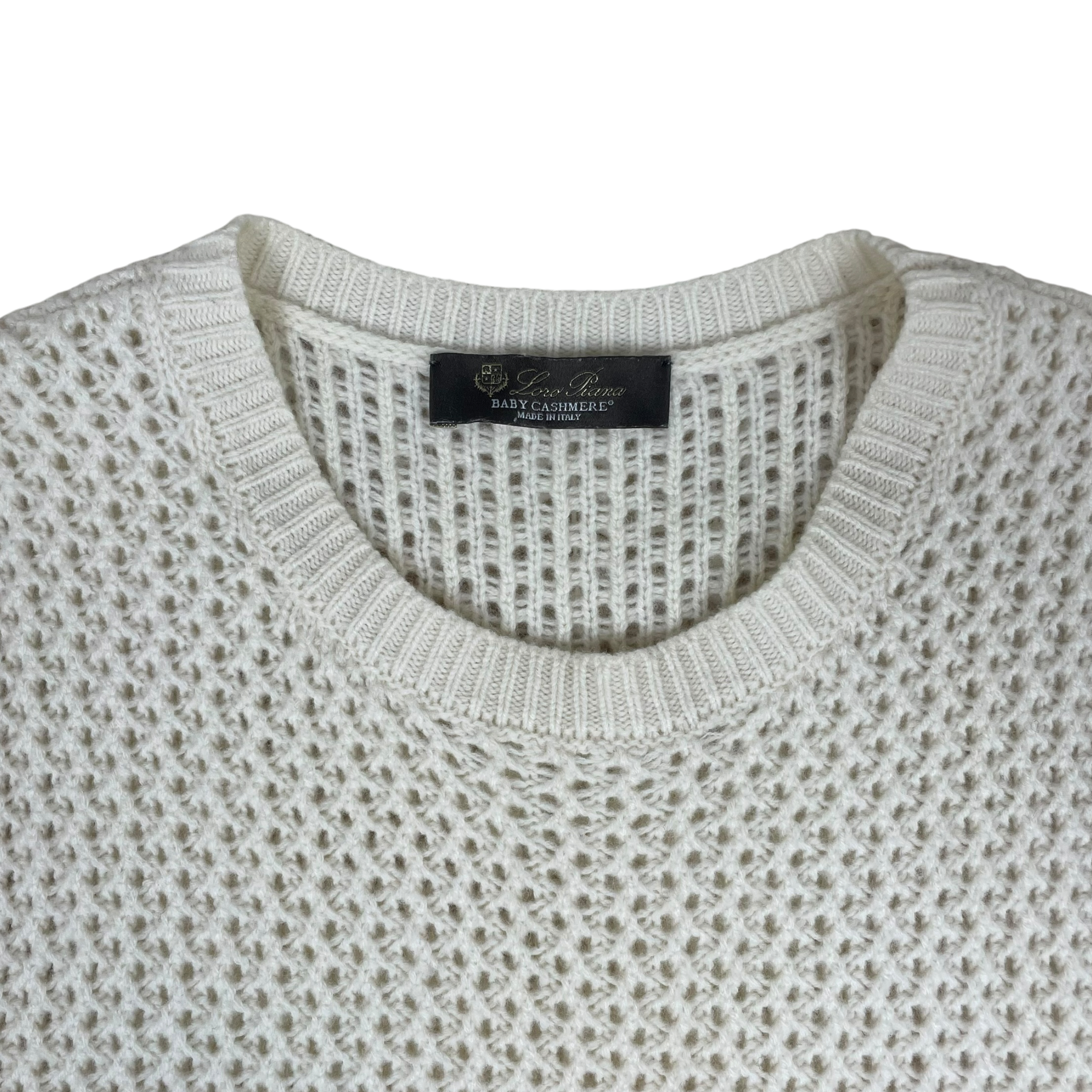 Loro Piana Pointelle-Knit Cashmere Dress Cream (Fits S-M Womens) thumbnail 2