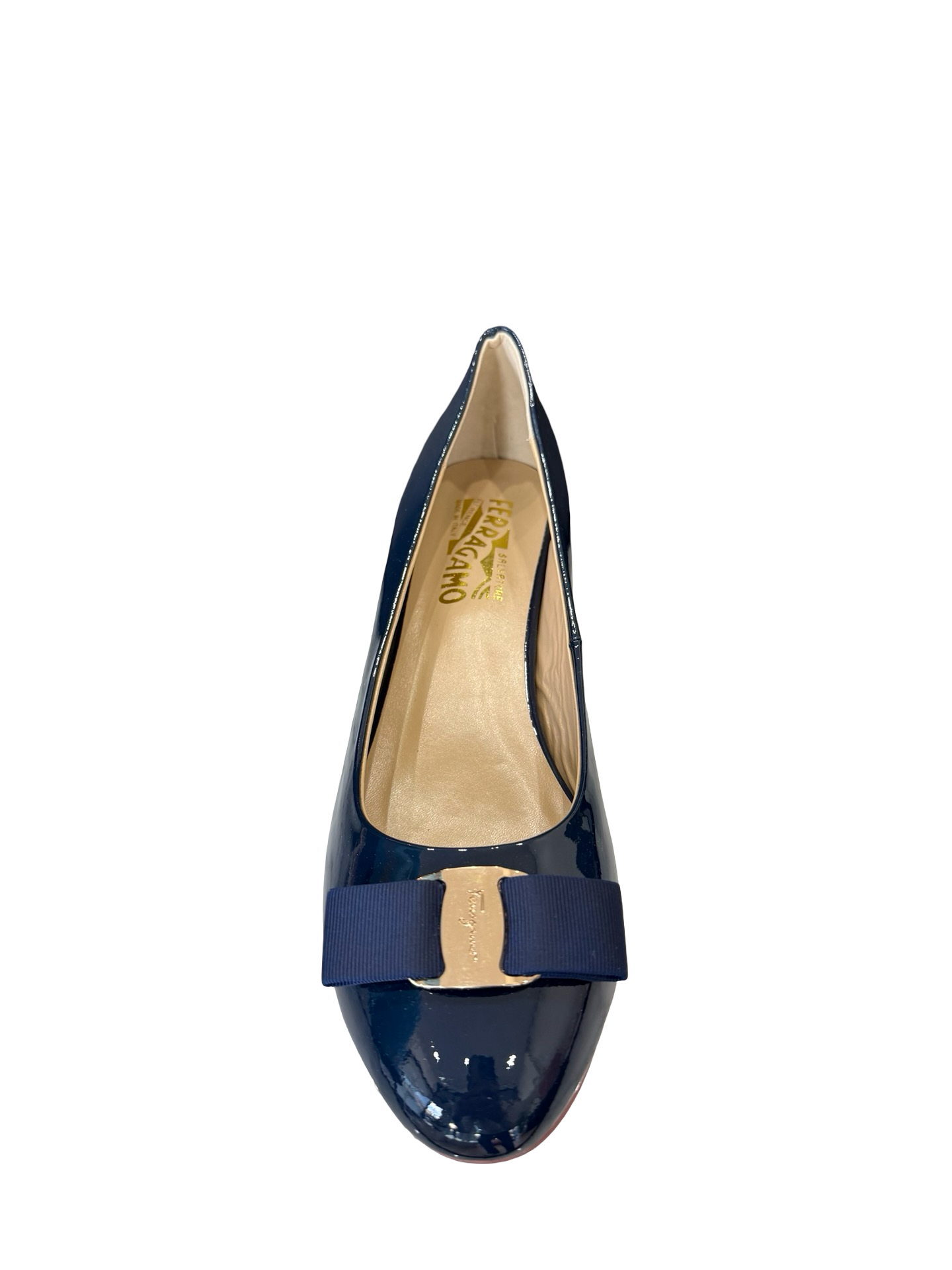 Ferragamo Navy Patent Pump 40 WDB thumbnail 2