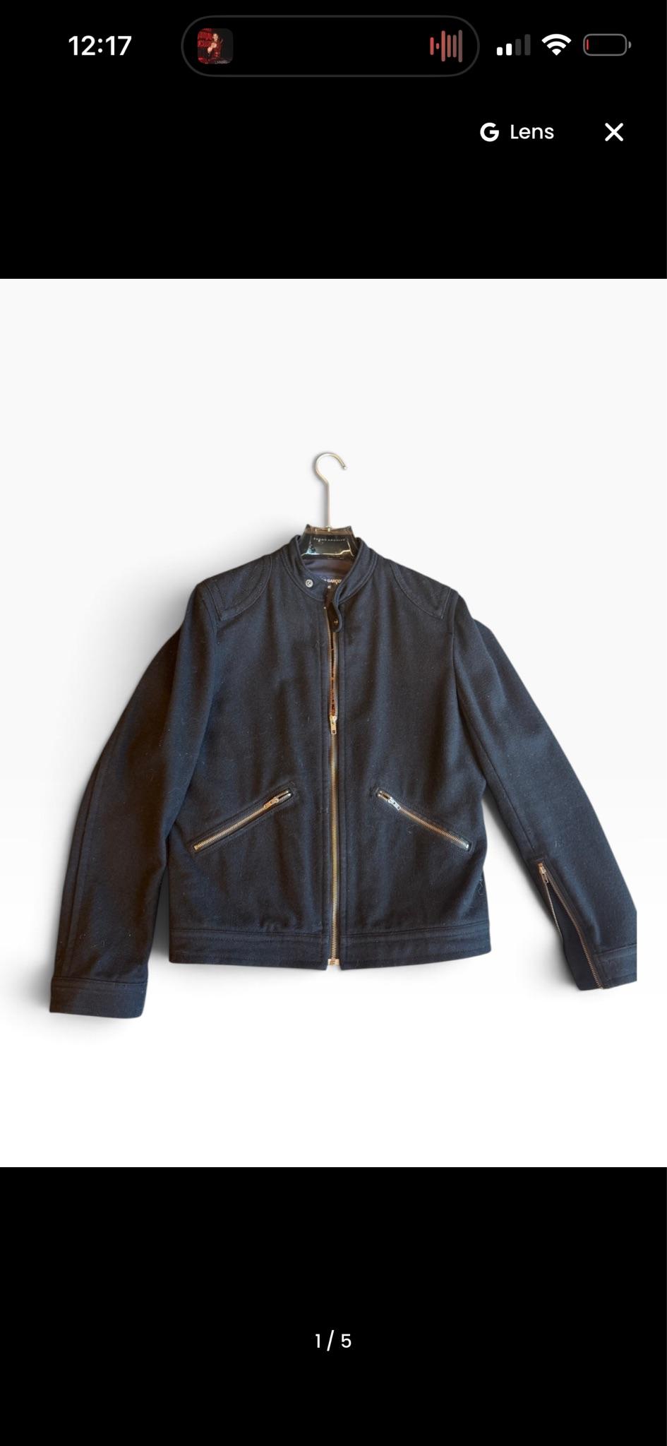 Comme des Garçons Homme AD2006 Wool Zip Jacket Black (Size L)