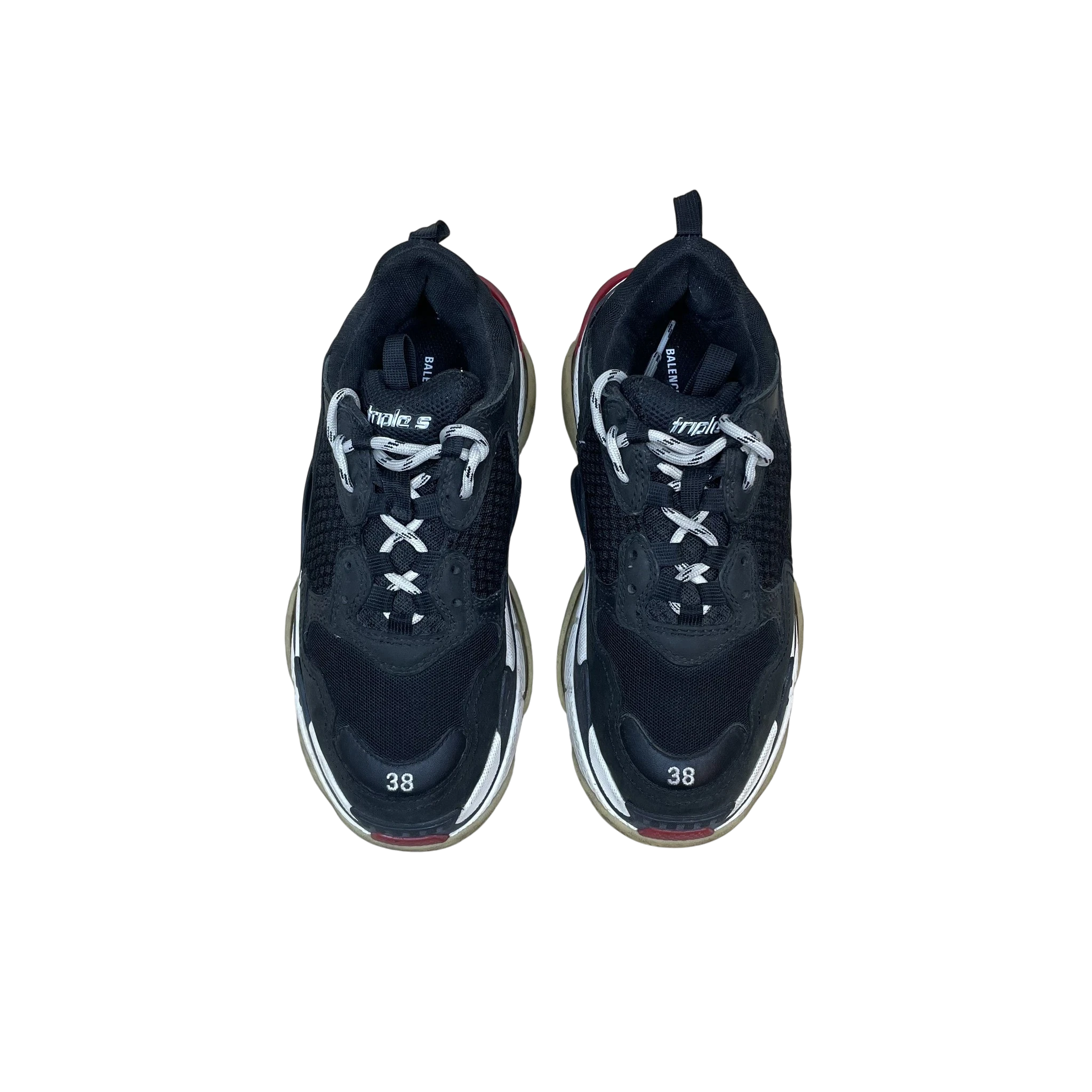 Balenciaga Triple S Sneakers Black / Red / White (Size EU38) thumbnail 2