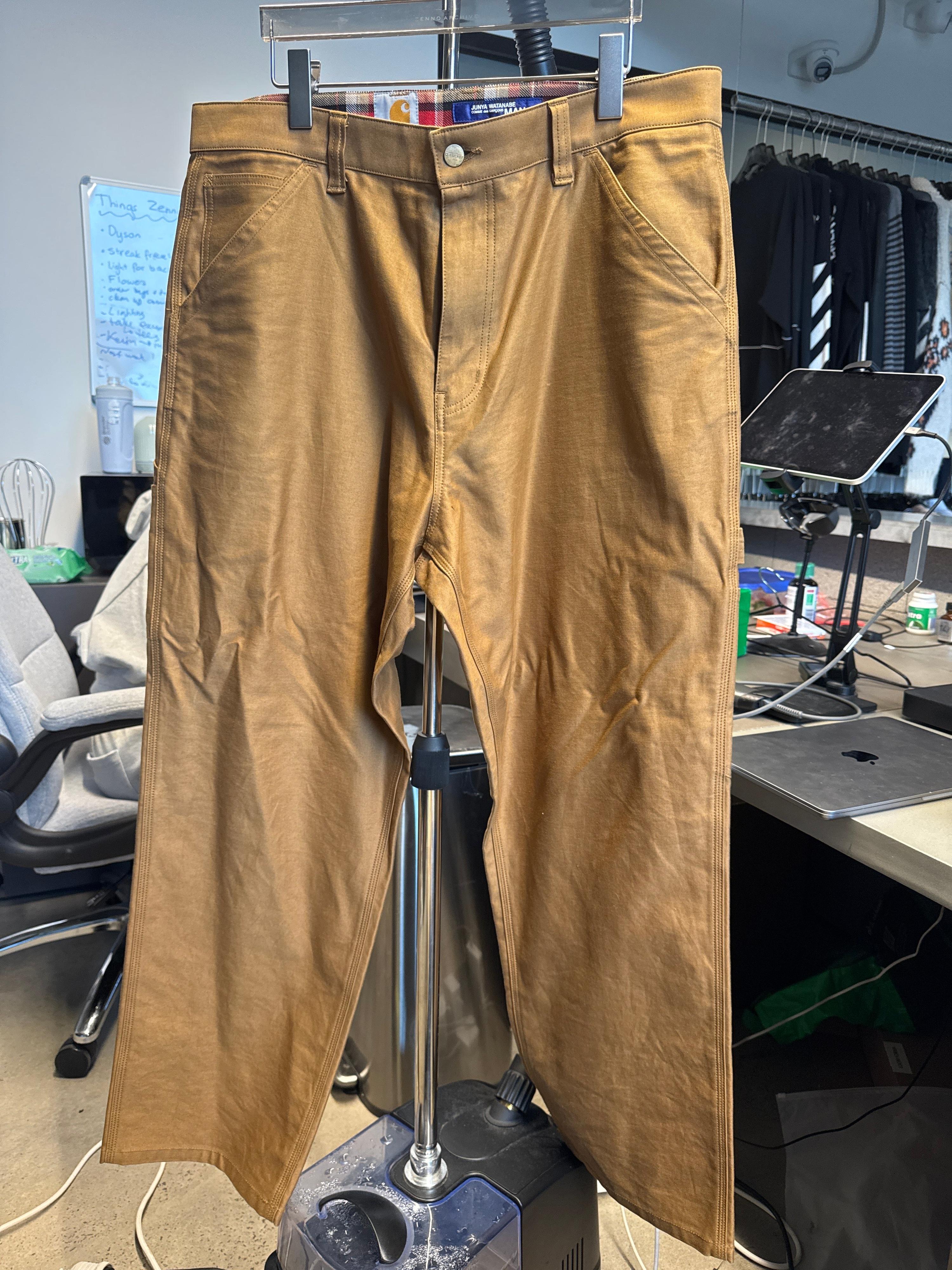 Junya Watanabe Comme des Garçons x Carhartt Script Cargo Pants Tan (Size XL)