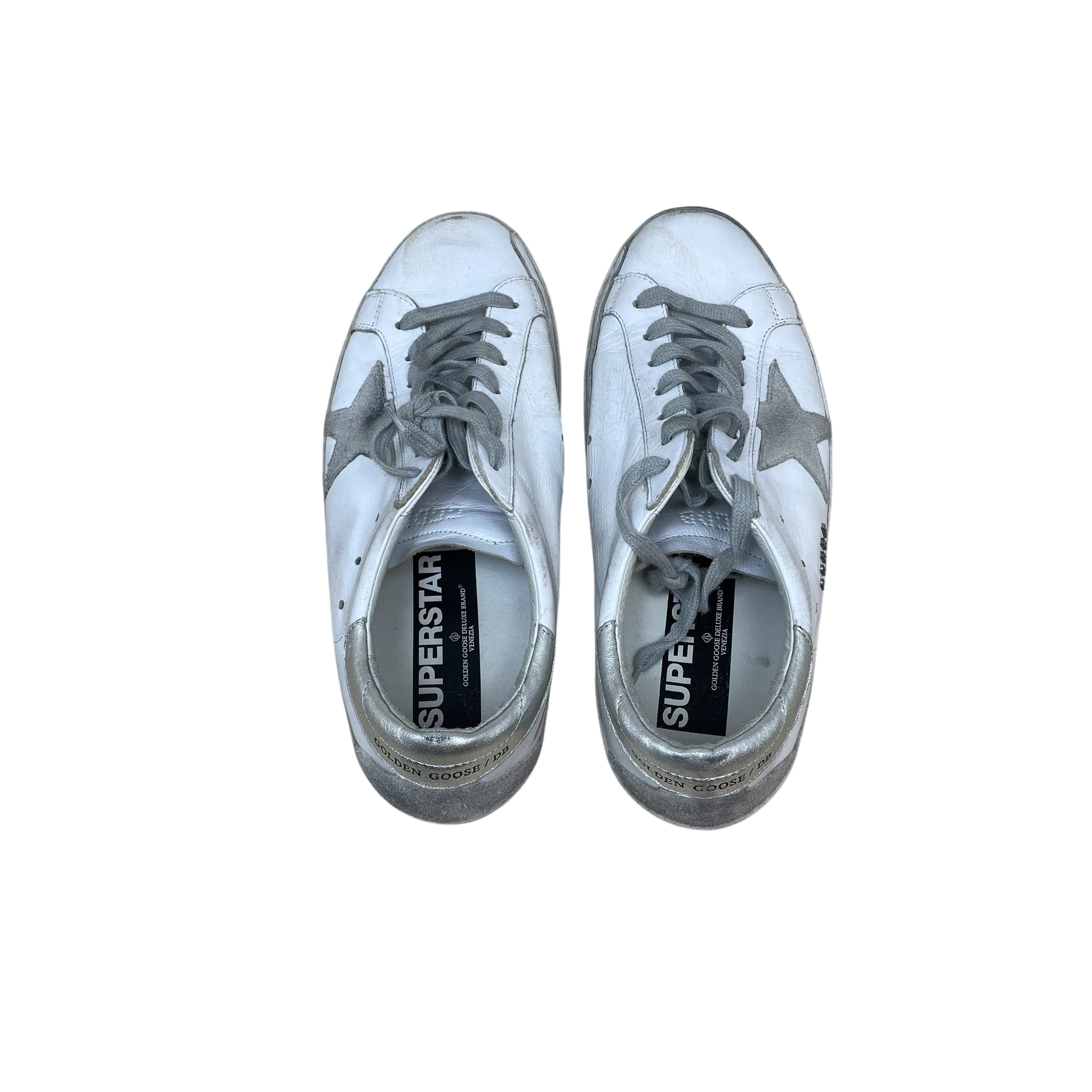 Golden Goose Leather Super Star Sneakers White / Silver (Size 43) thumbnail 3