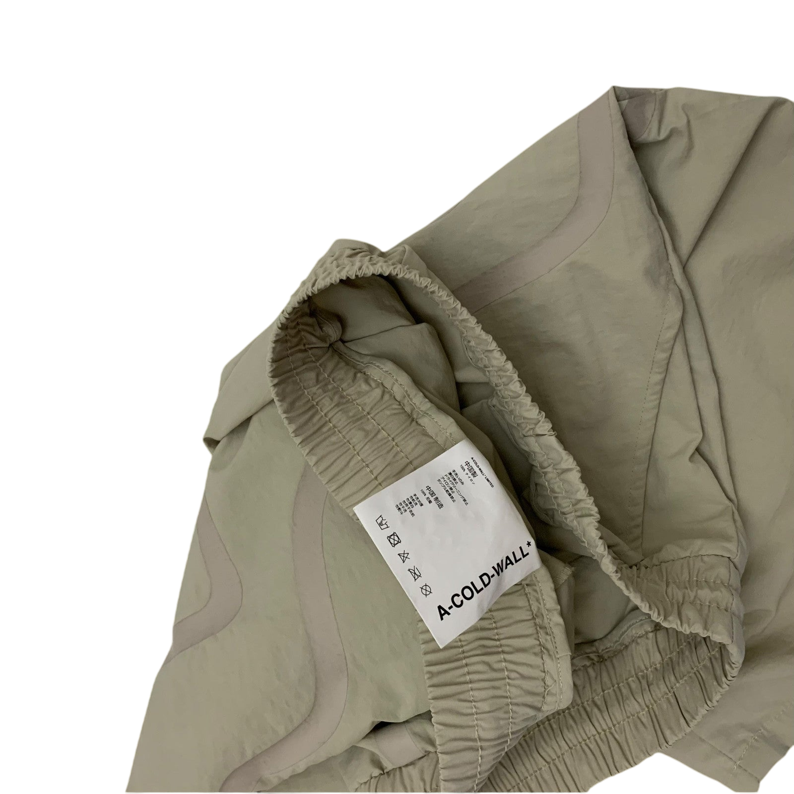 A-Cold-Wall Bracket Taped Track Shorts Beige (Size M) thumbnail 5