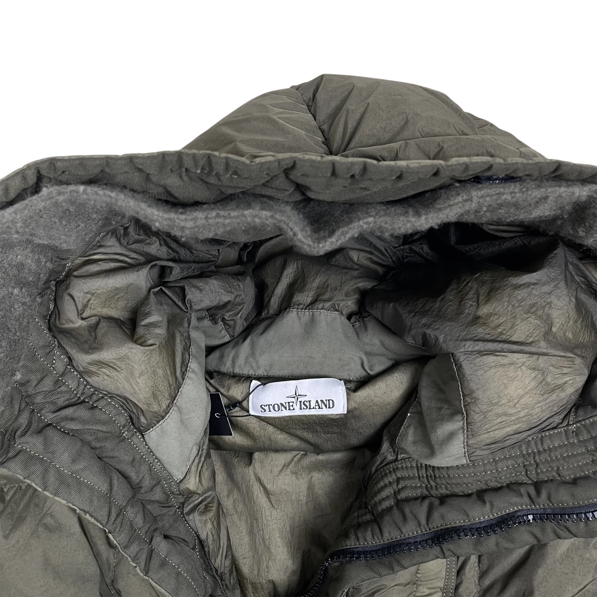 Stone Island AW18 Crinkle Reps NY Down Parka Jacket Army Green (Size XL) thumbnail 5