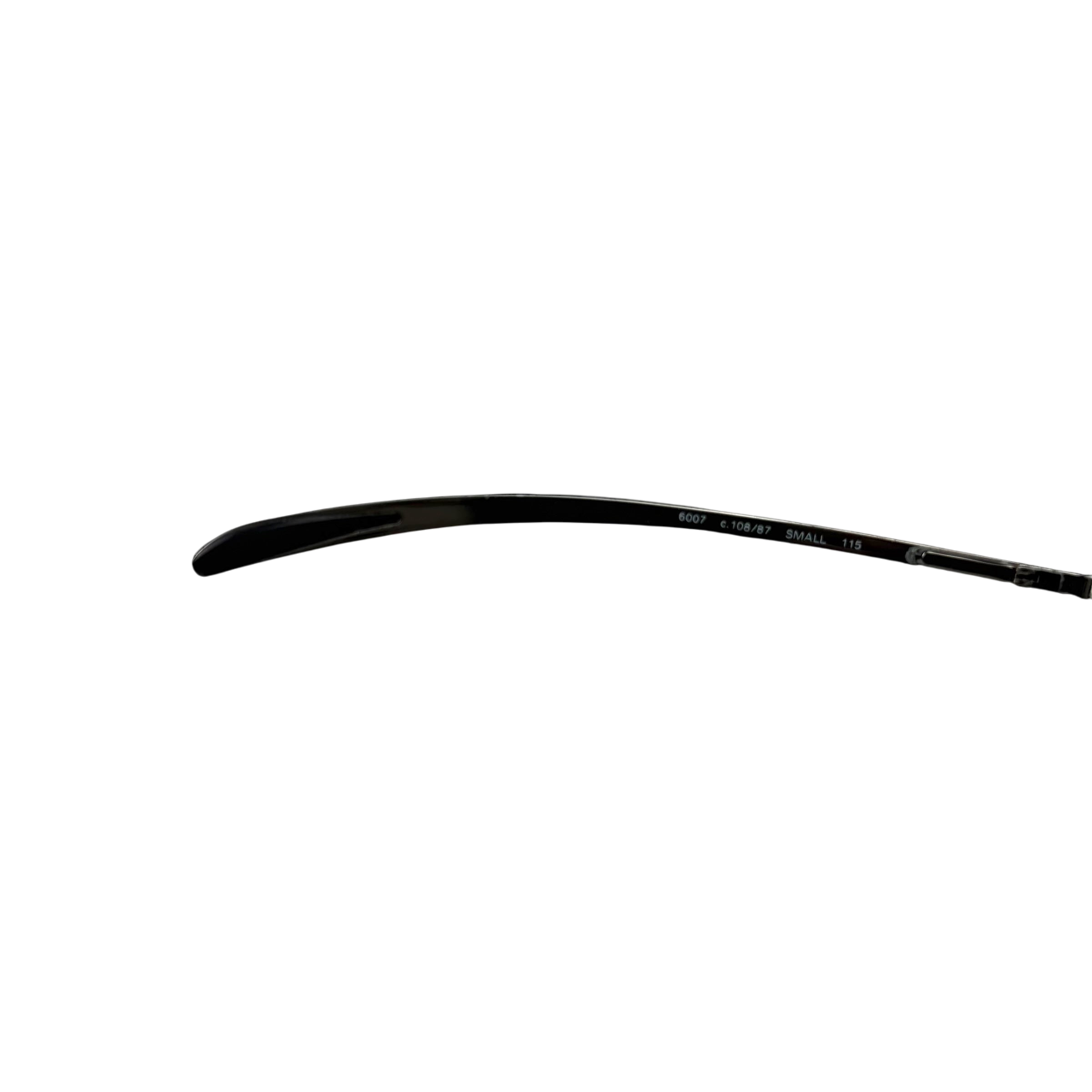 Chanel Rimless Shield Sunglasses Black/Petrol Blue thumbnail 4
