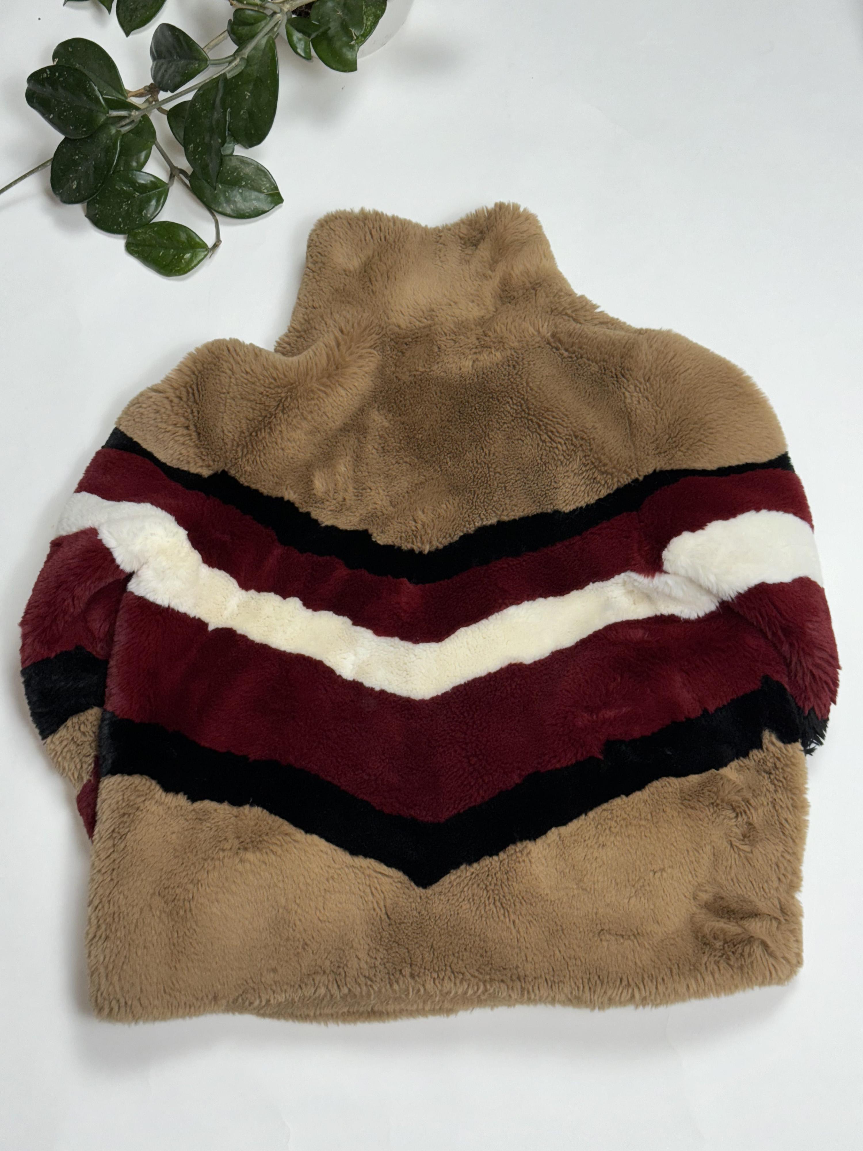 Karen Millen Striped Faux Fur Jacket thumbnail 2