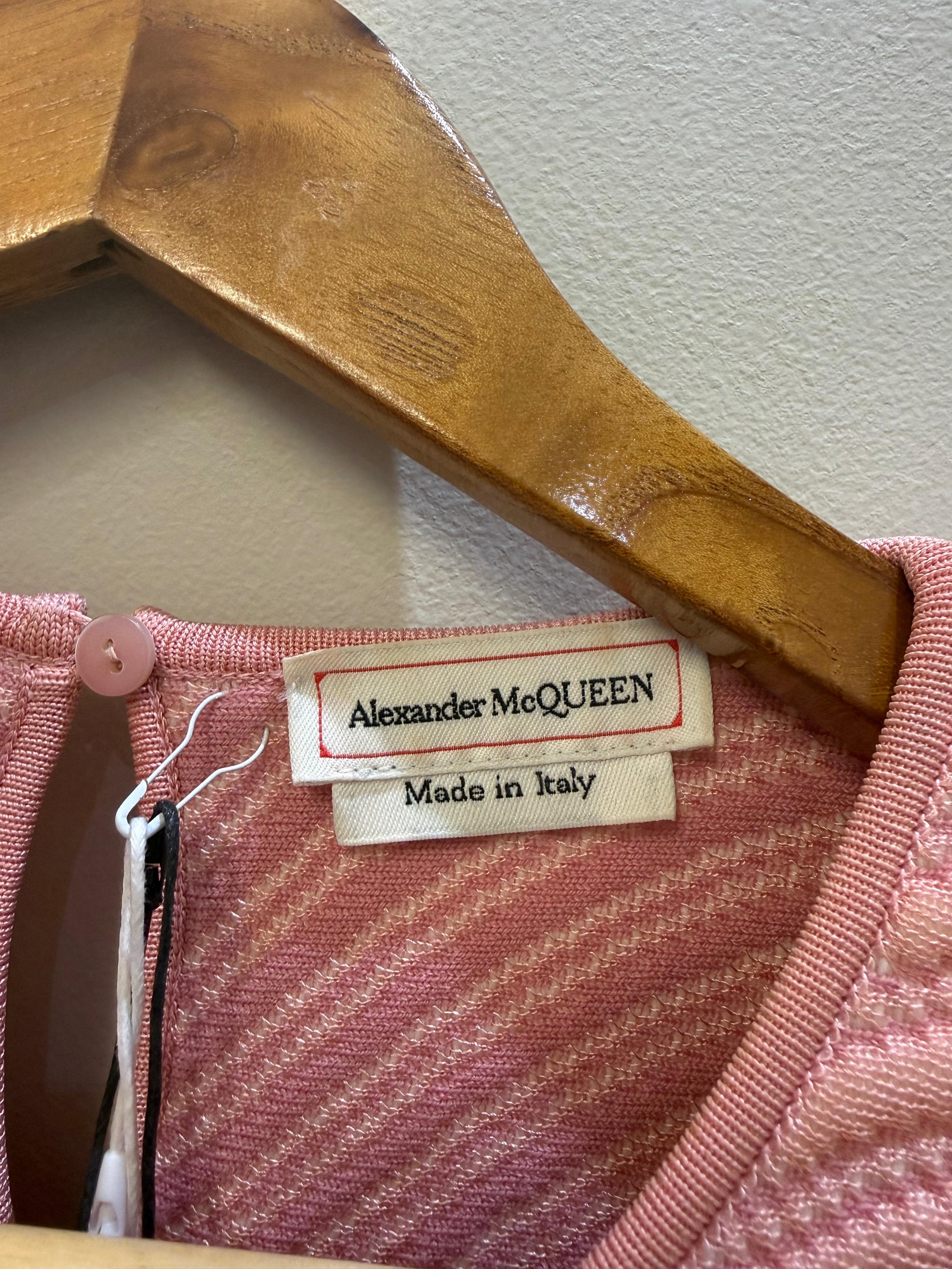 Alexander McQueen Pink Peplum Dress L thumbnail 3