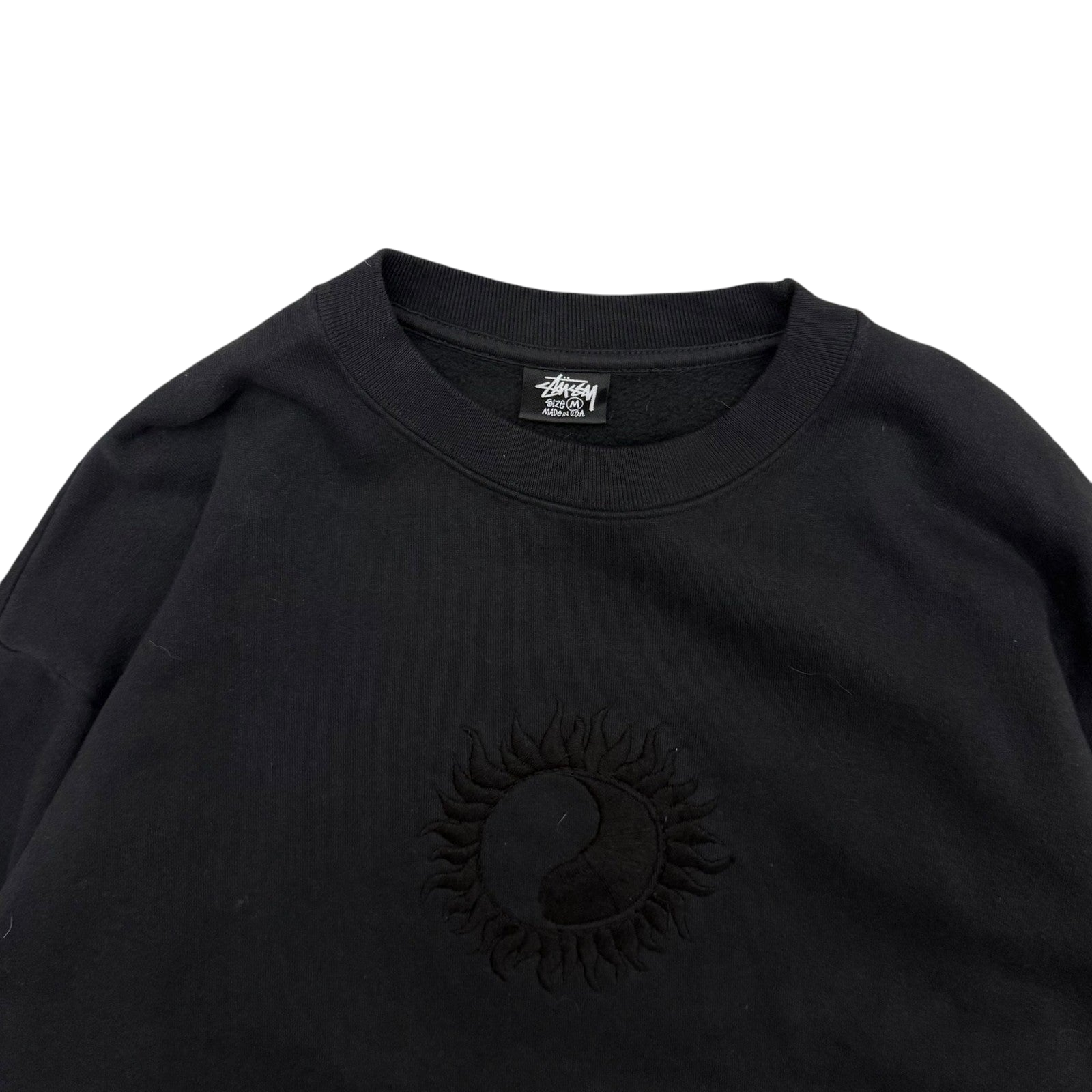 Stussy x Our Legacy Sun Crewneck Sweatshirt Black (Made in USA) (Fits M-L) thumbnail 3