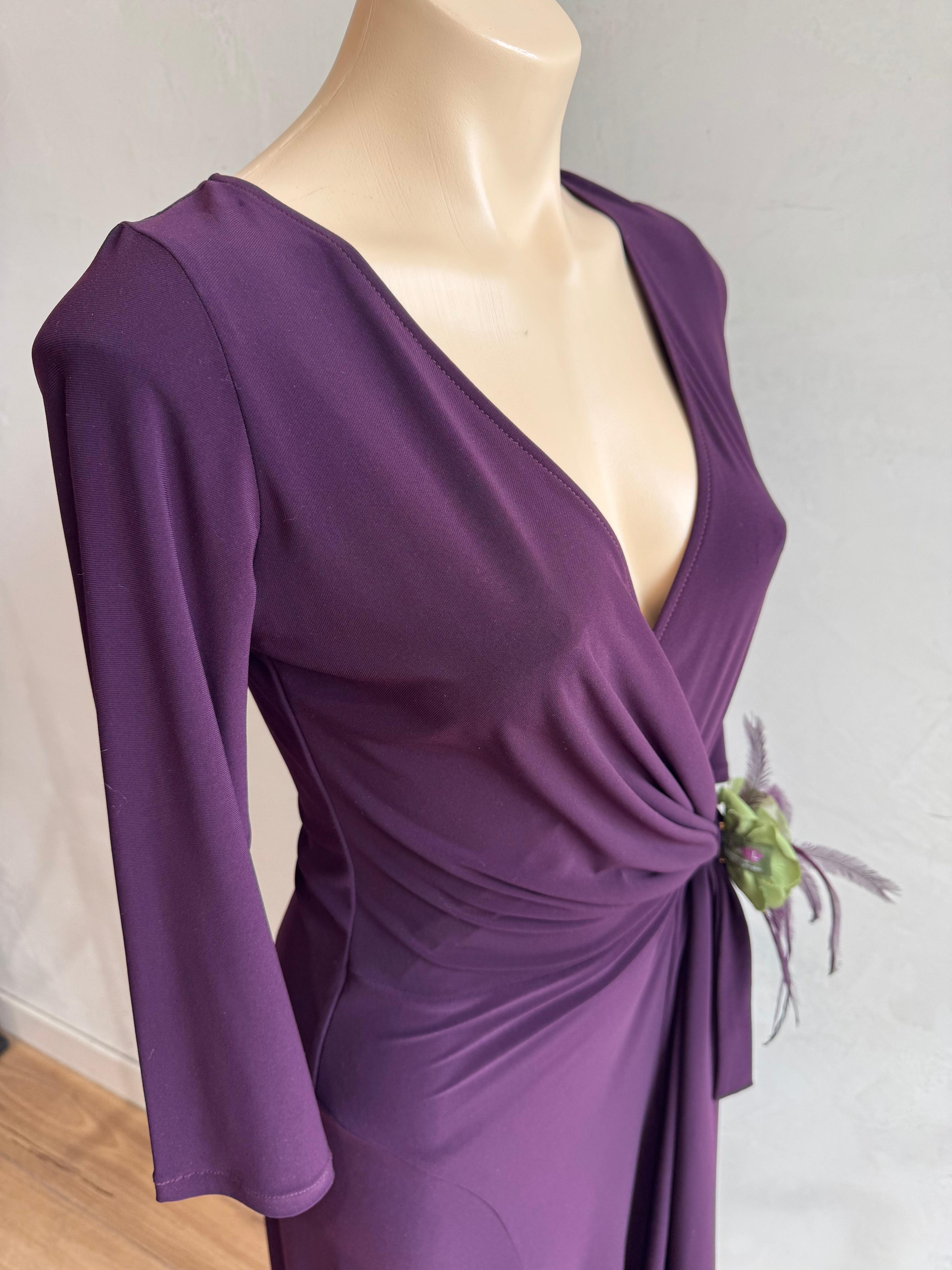 Gerry Shaw purple wrap dress size 8 thumbnail 7
