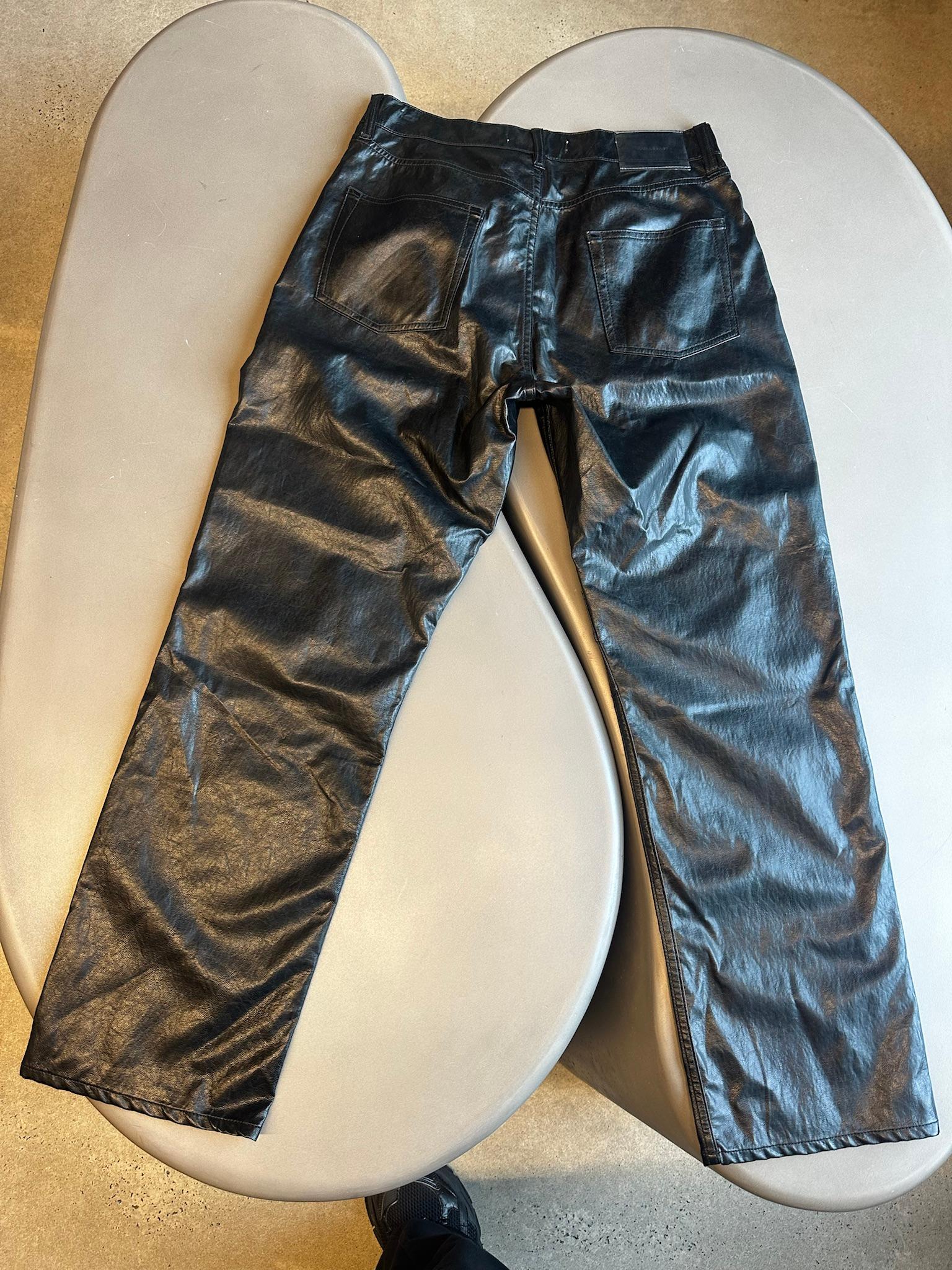 Our Legacy Formal Moto Cut Leather Pants Black (Size 32) thumbnail 4