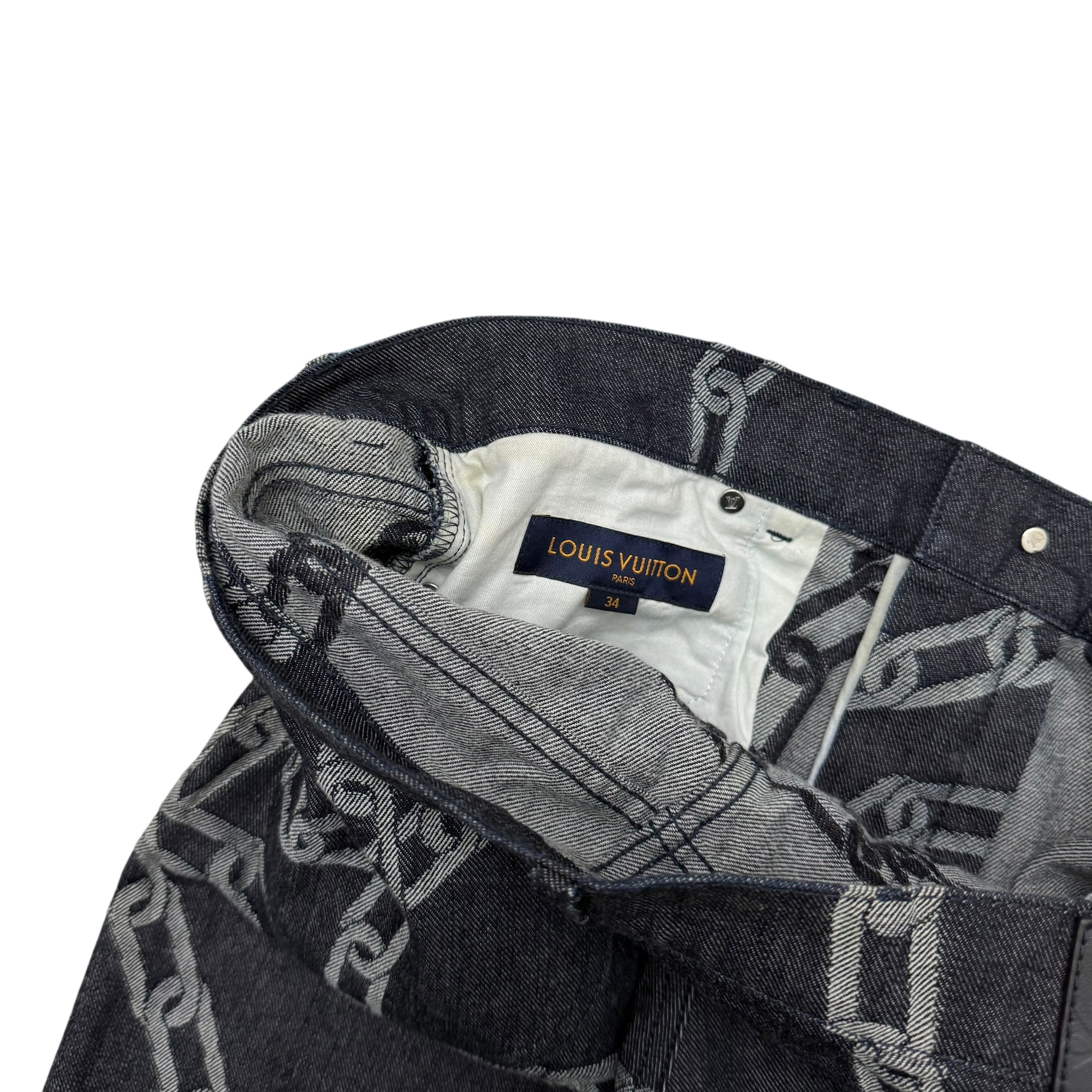 Louis Vuitton SS20 by Virgil Abloh Chain Woven Jeans (Size 34”) thumbnail 4