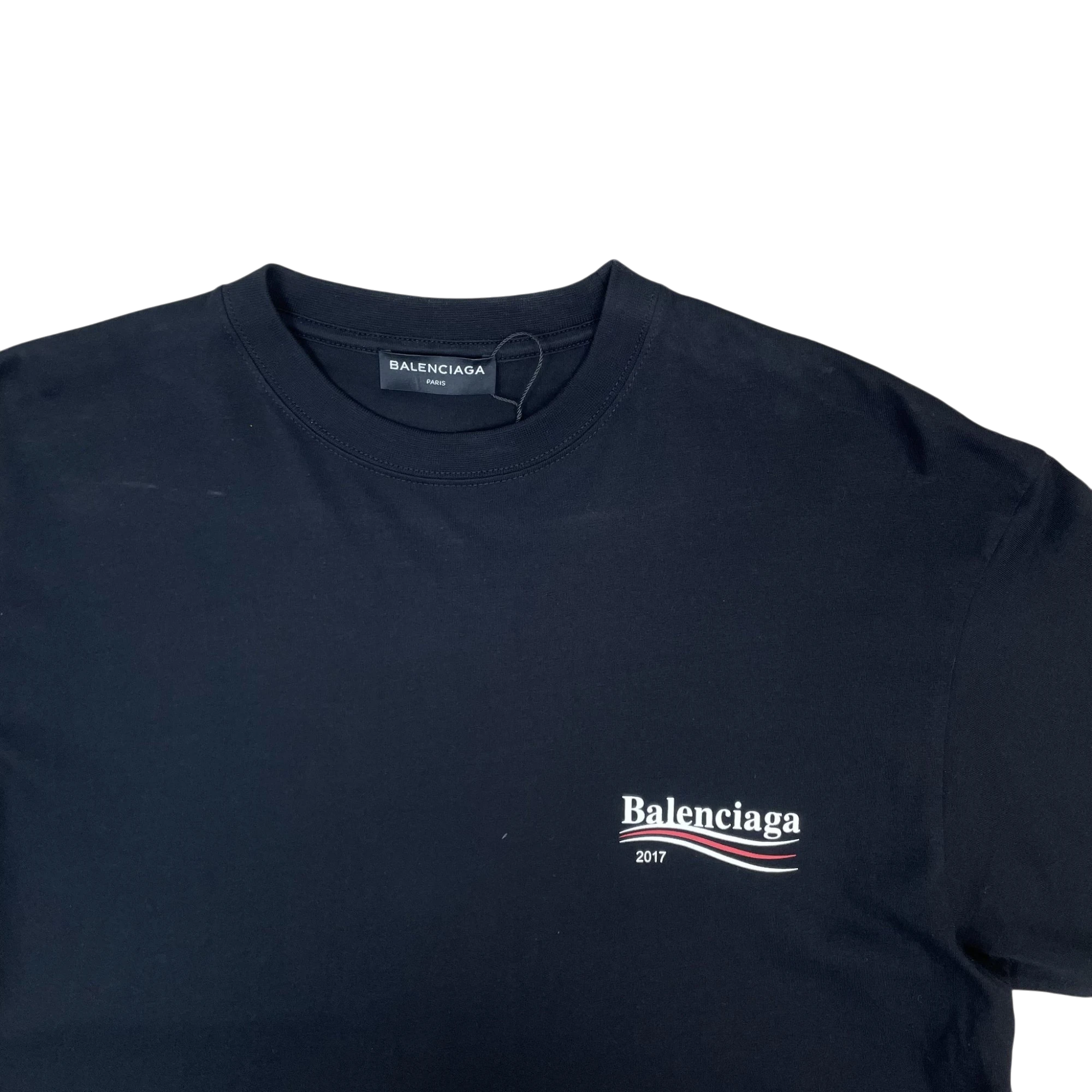 Balenciaga Political Campaign Logo T-Shirt Black (Size XL) thumbnail 2