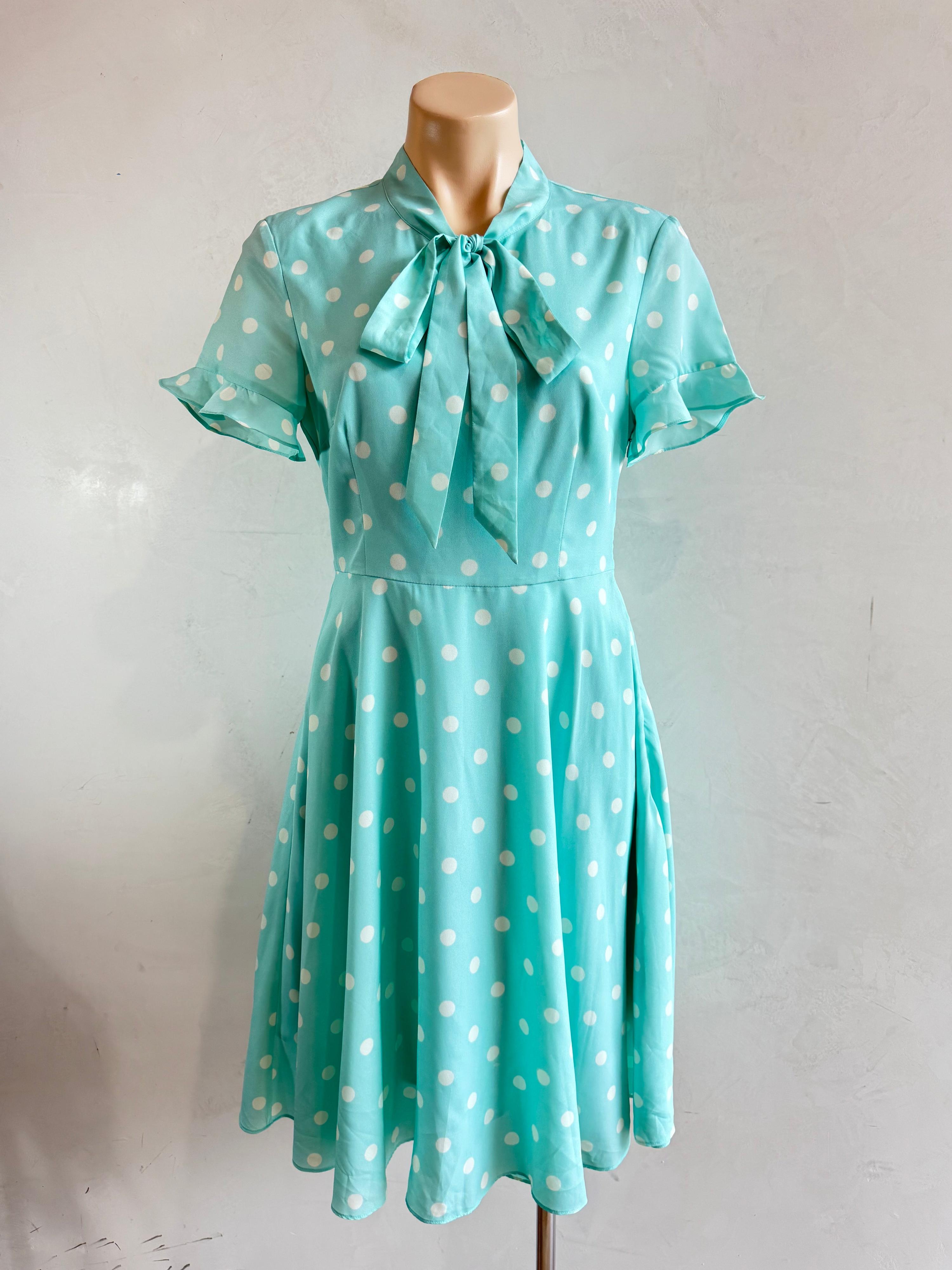 Alannah Hill blue polka dot dress - size 10 thumbnail 3