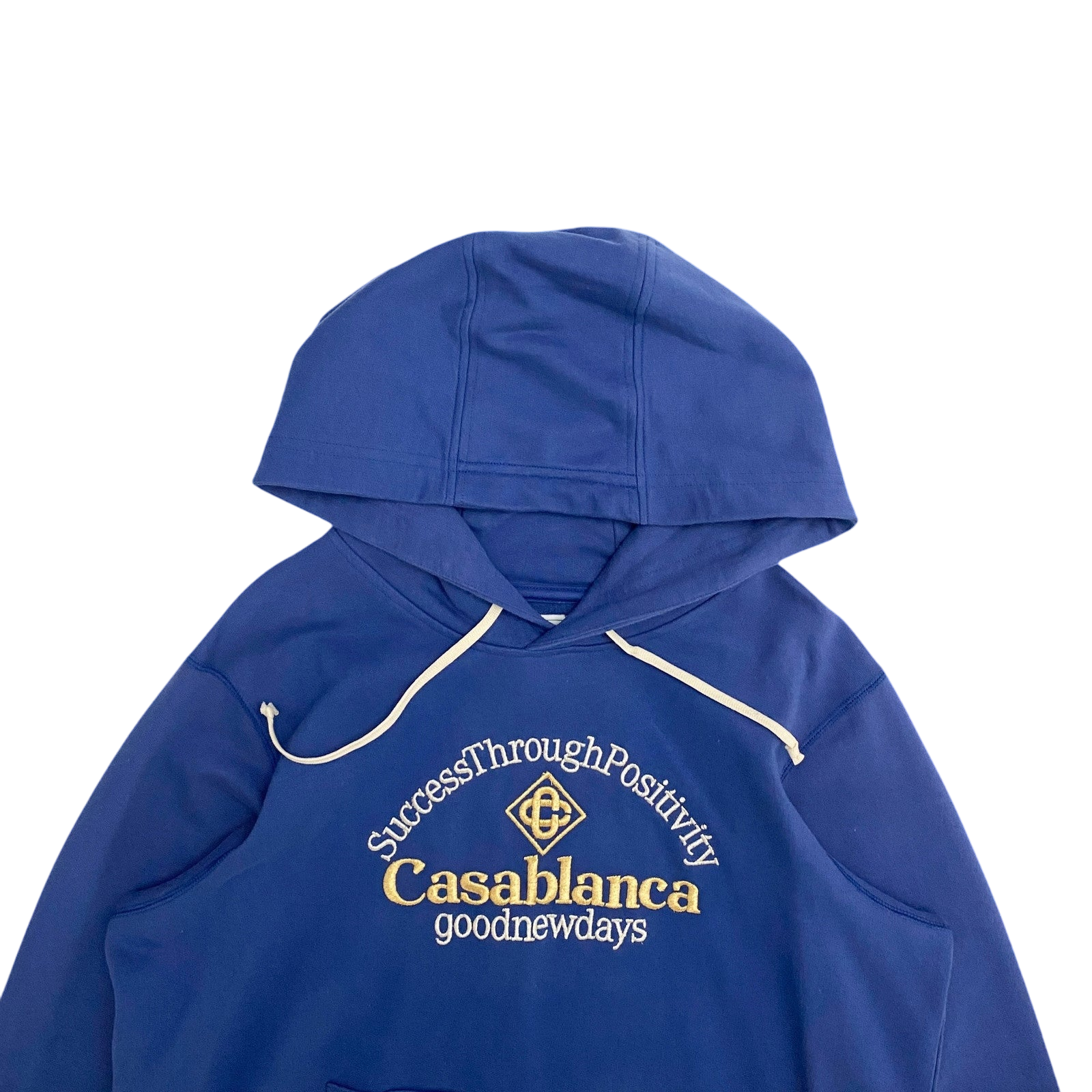 Casablanca 'Success Through Positivity' Embroidered Hoodie Blue (Size L) thumbnail 2