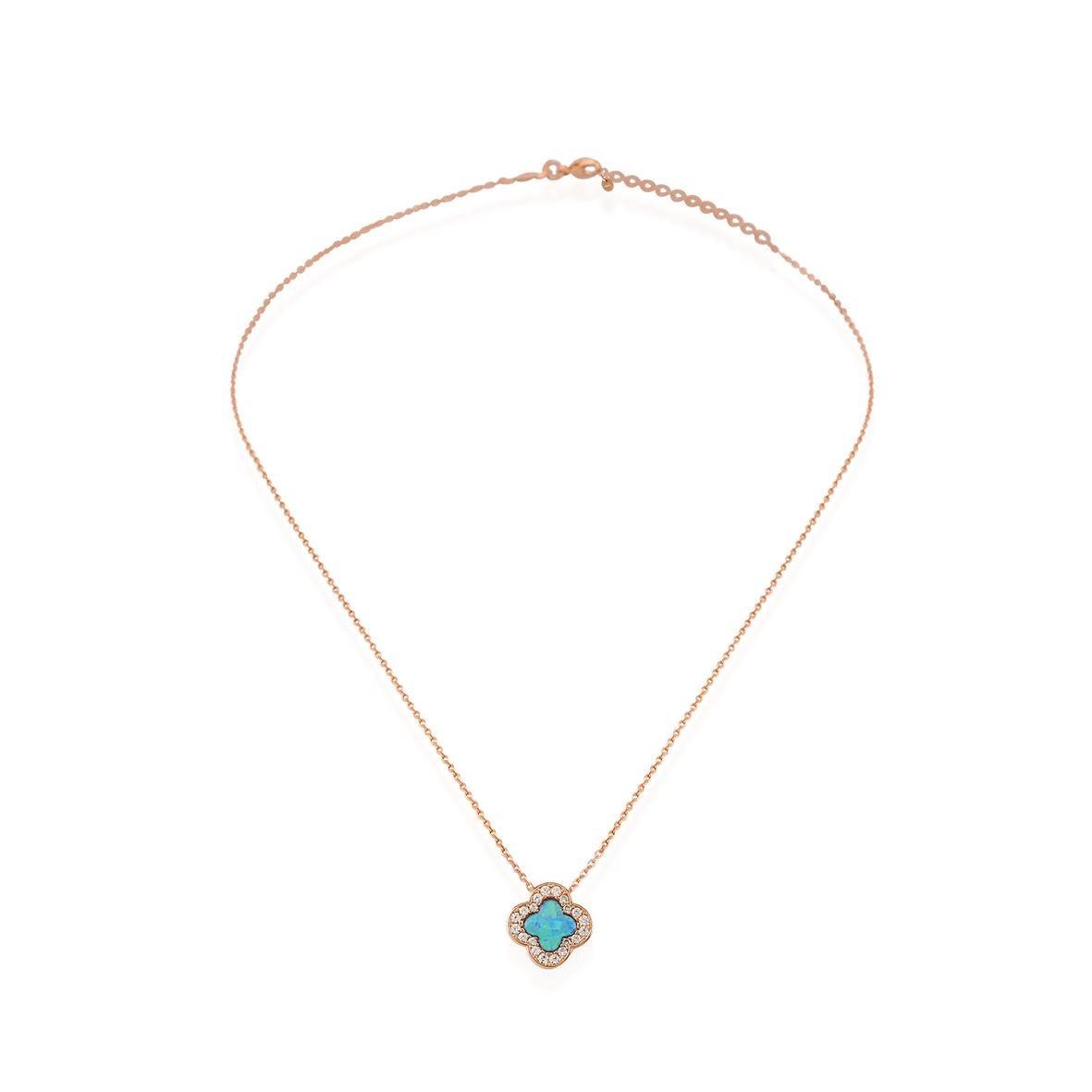 Kurshuni Flower Necklace with White Opalite