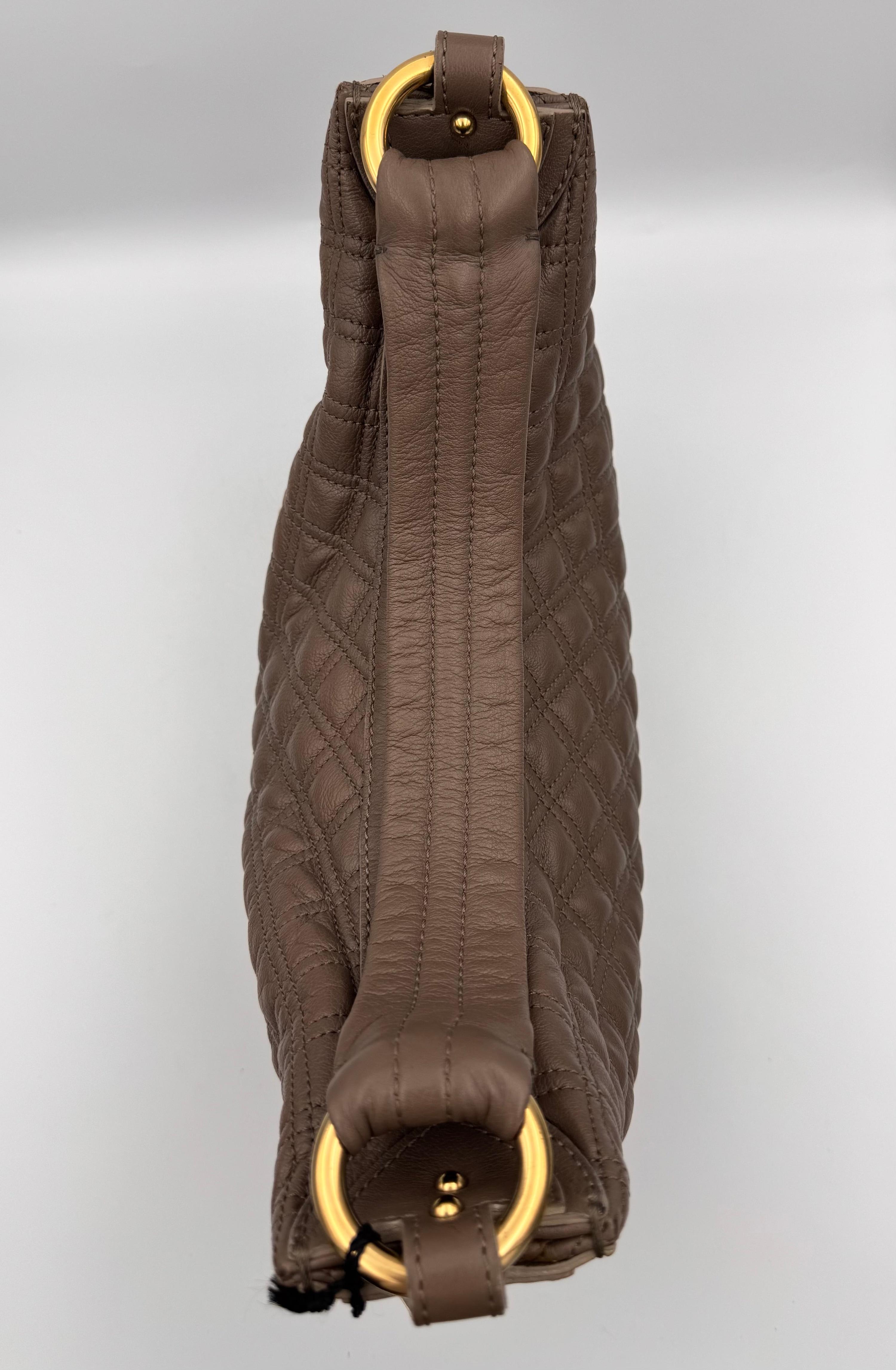 MARC JACOBS Hobo Banana Calf Leather Bag in Mouse thumbnail 16