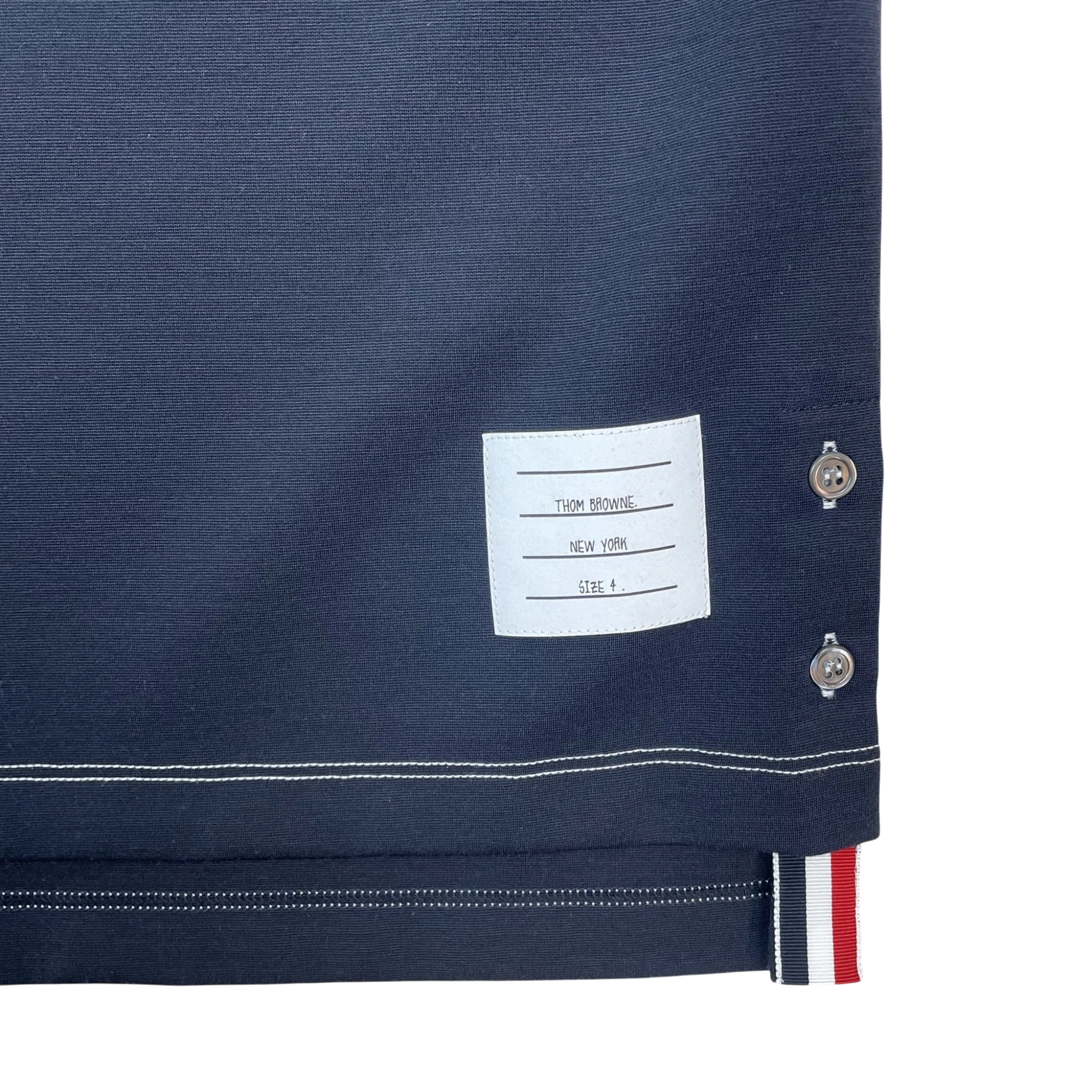 Thom Browne Classic Pique 4-Bar Polo Shirt Navy (Size 4/XL) thumbnail 5