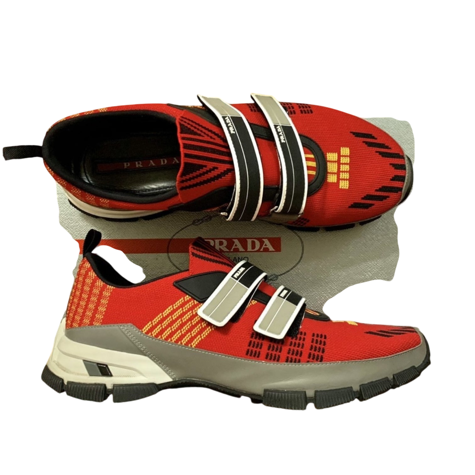 Prada SS18 Crossection Knit Sneaker Red (fits US10-11) thumbnail 8