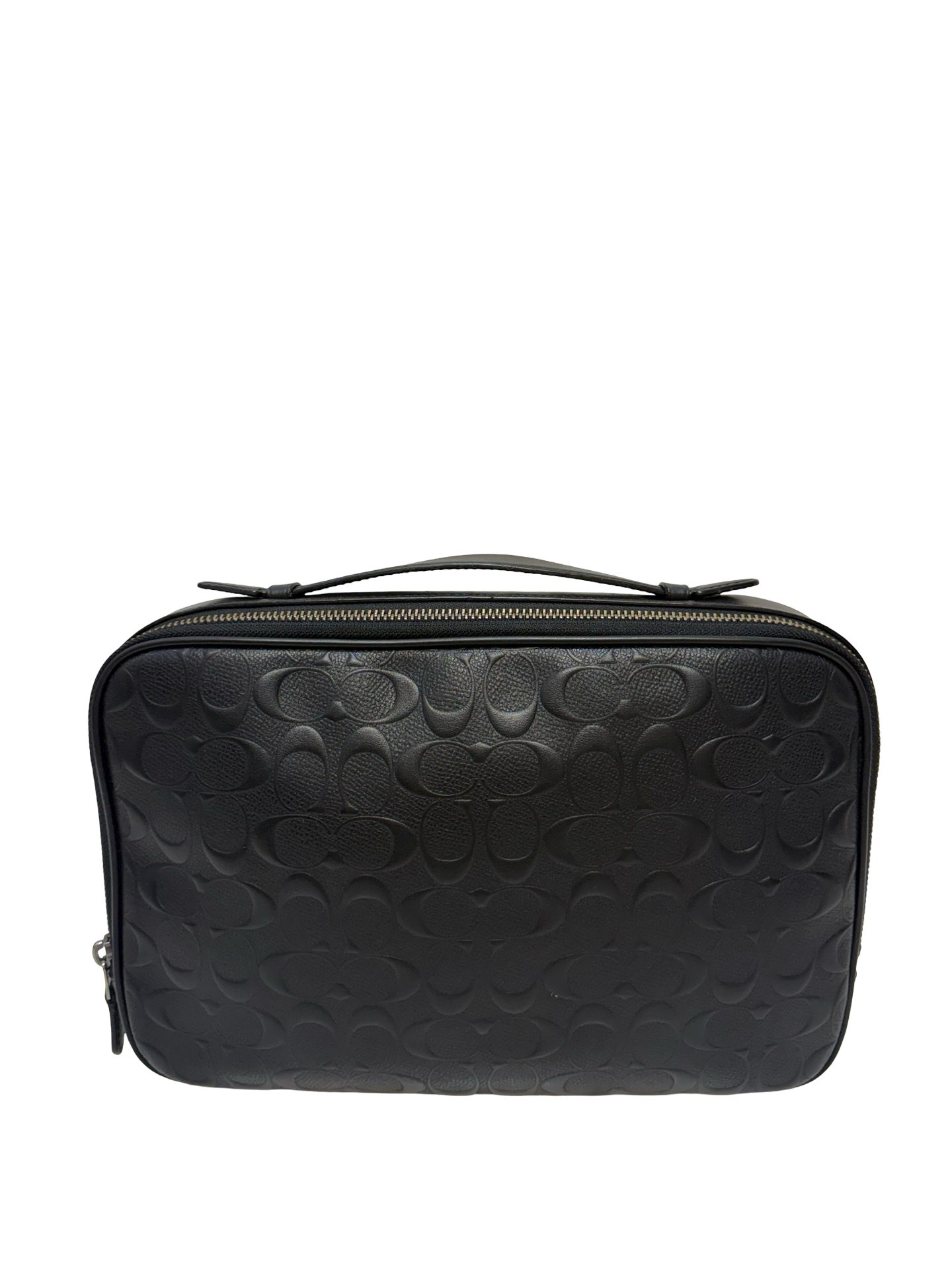 Black Coach Leather Pouch in thumbnail 2