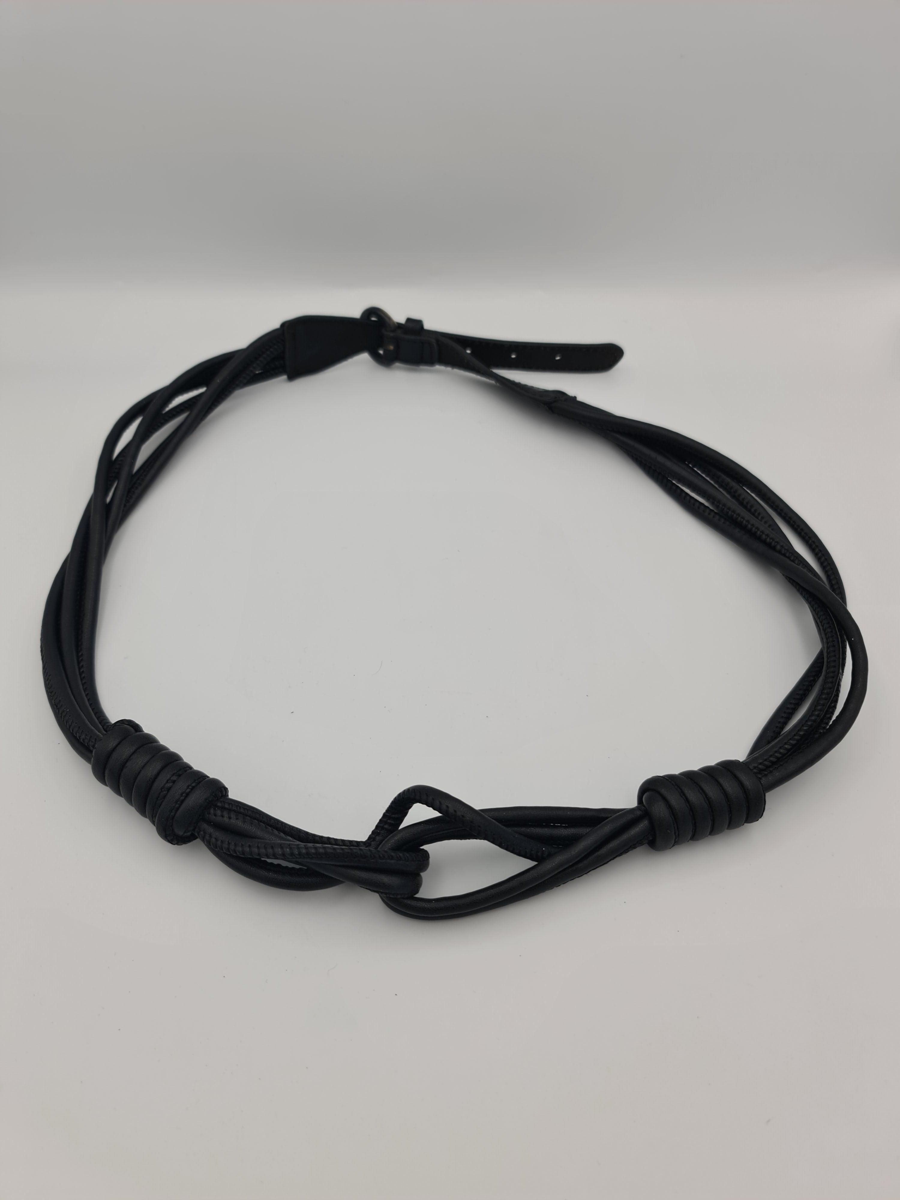 Vintage Harry Who black leather rope belt thumbnail 3