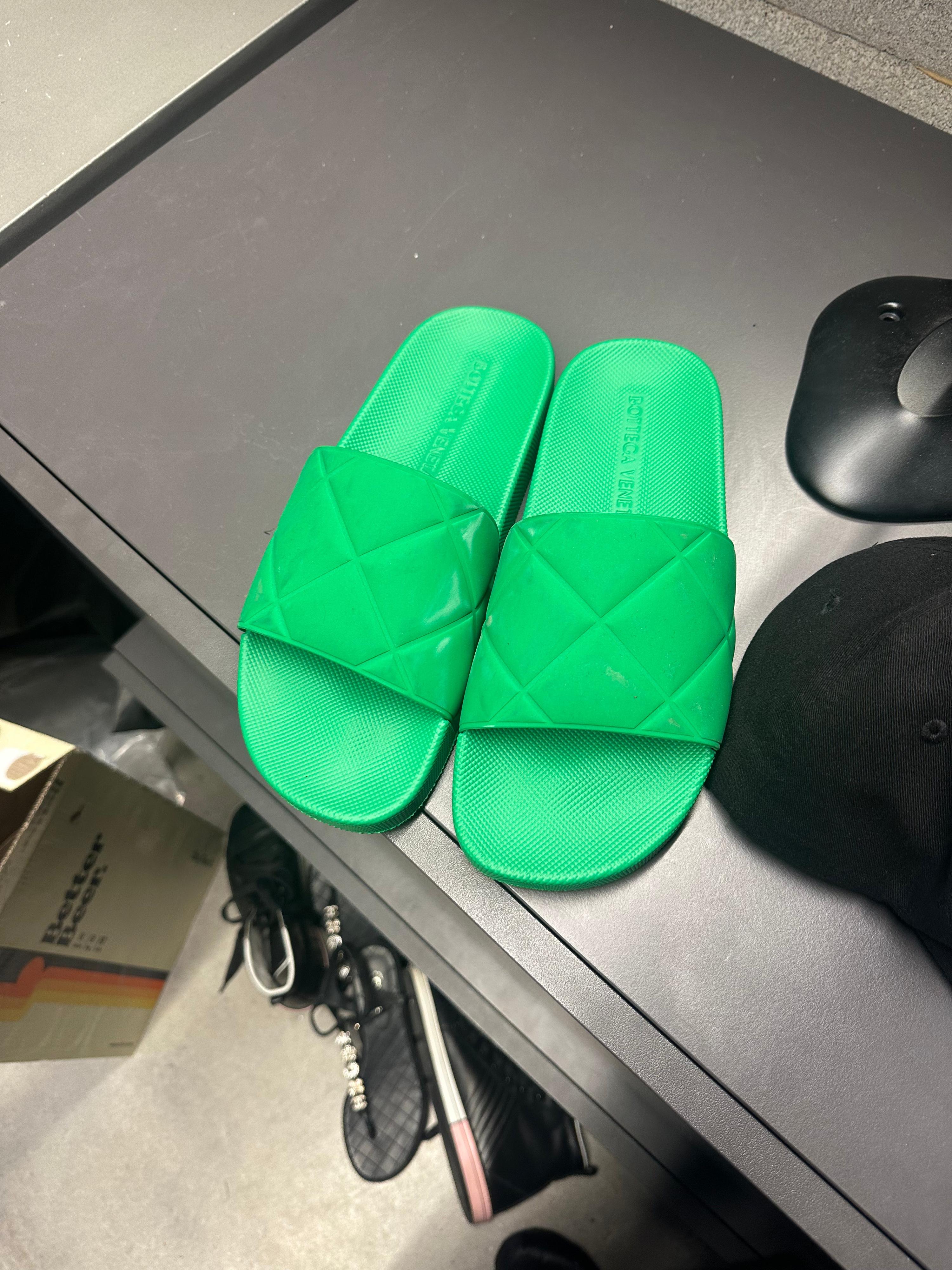 Bottega Veneta Rubber Slides Green (Size EU38)
