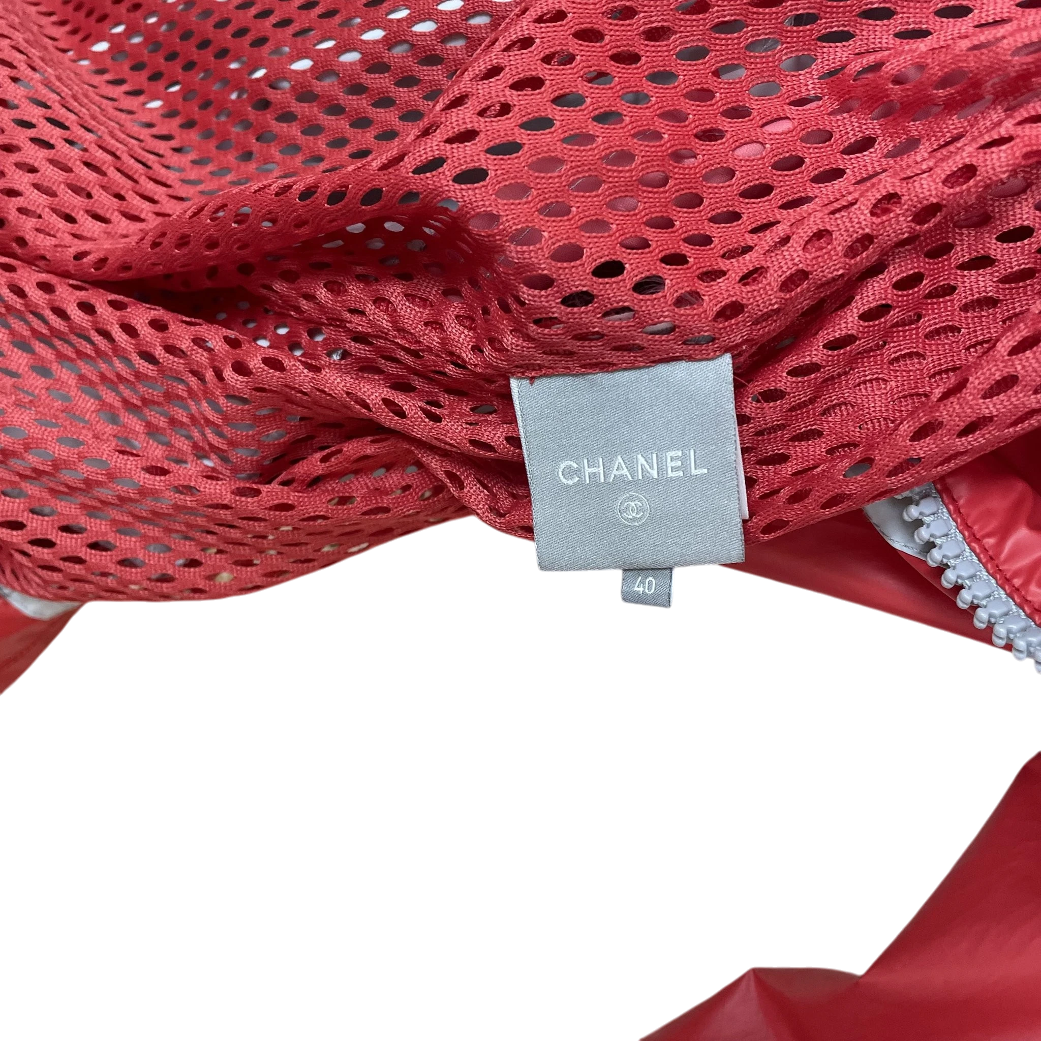 Chanel Sport 90s Poly Rain Coat Red (Size 40) thumbnail 9