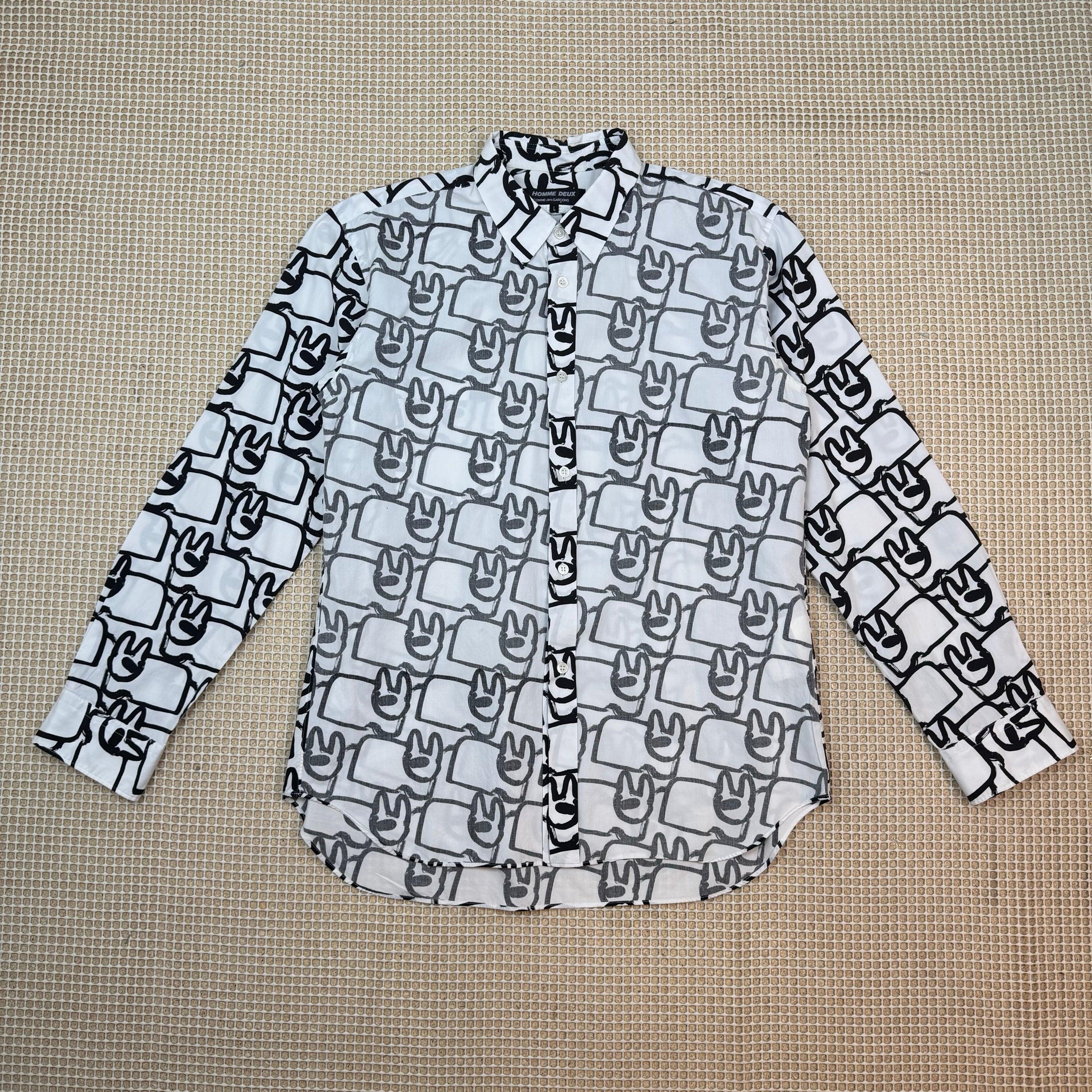 Comme des Garçons Homme Deux AD2020 Graphic Print Shirt White (Size L)