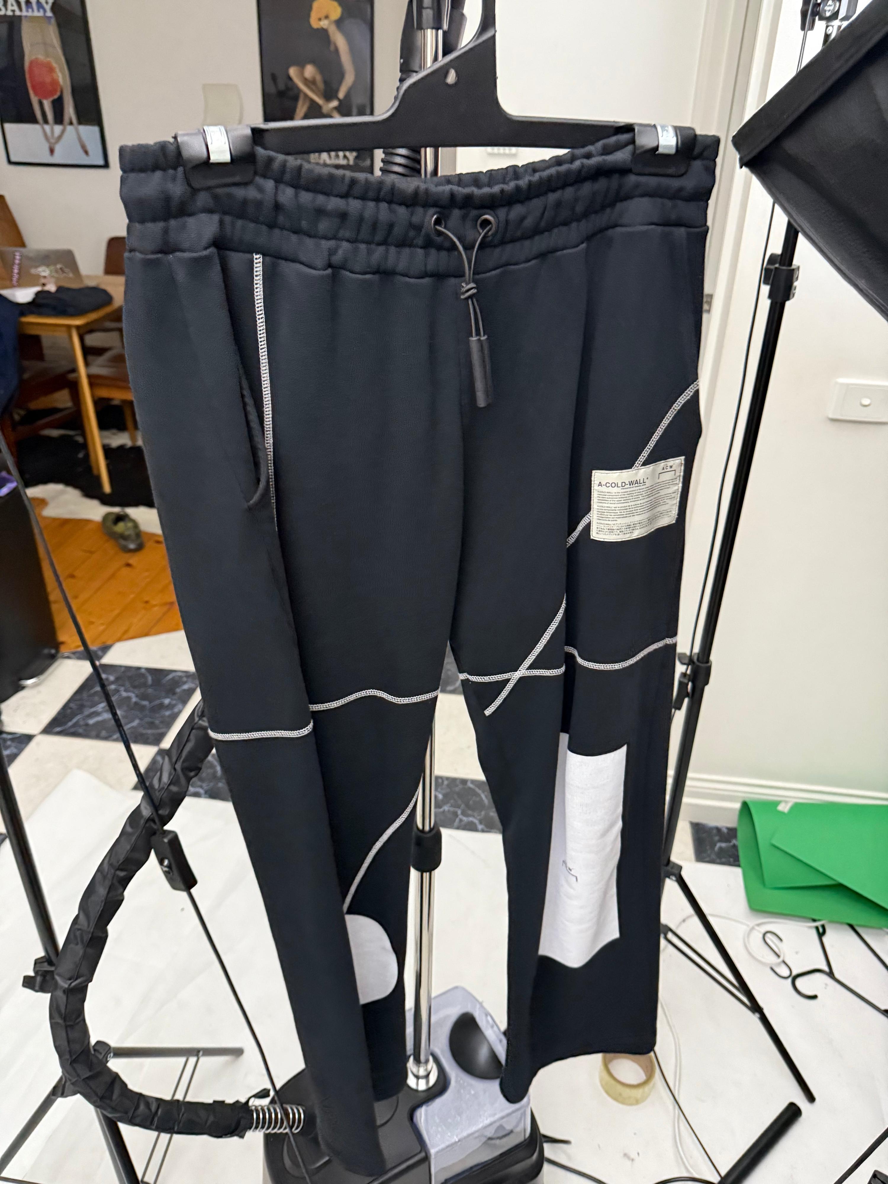 A-COLD-WALL* (ACW) Geometric Track Pants Black (Size L)