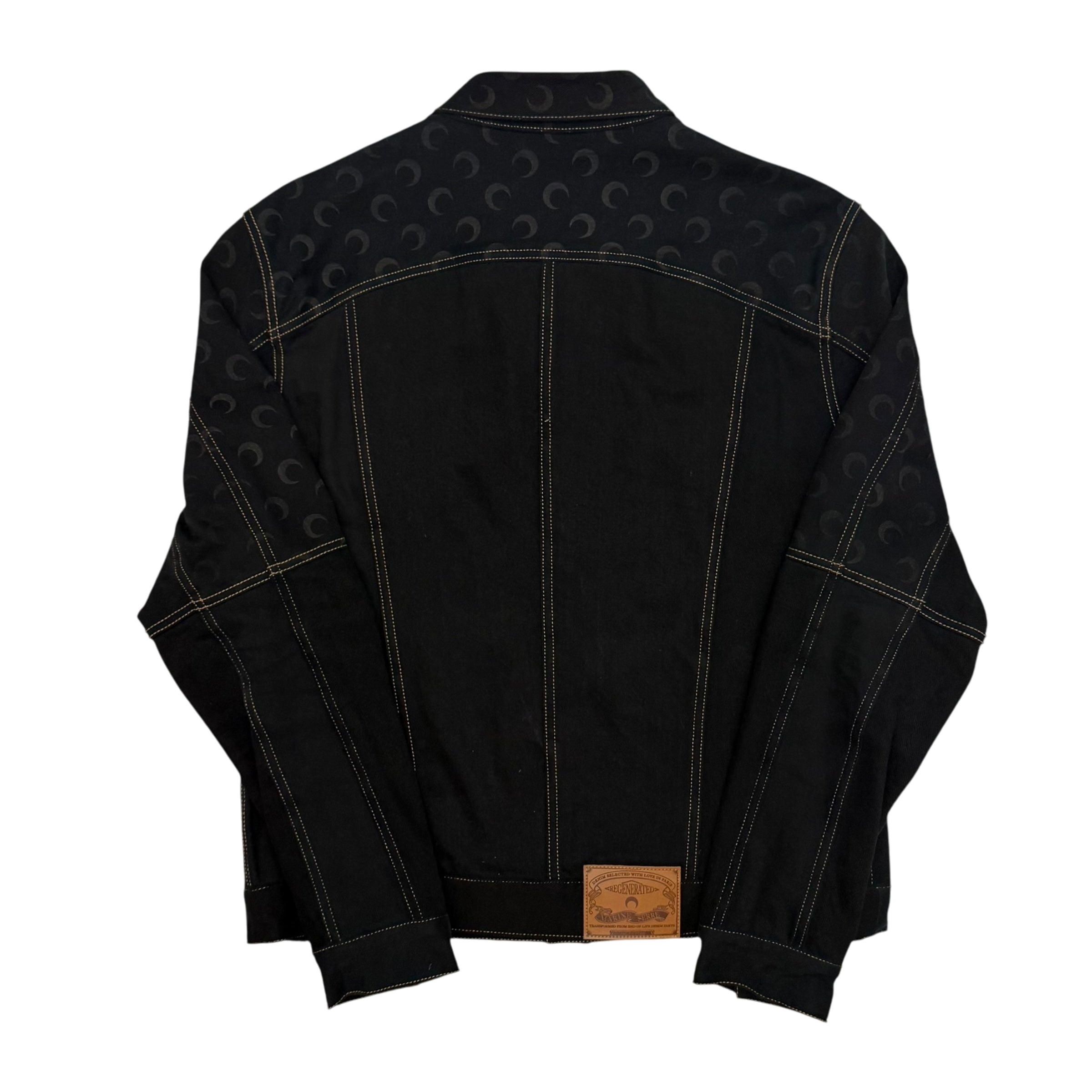 Marine Serre FW22 Crescent Moon Denim Jacket Black (Fits L) thumbnail 3
