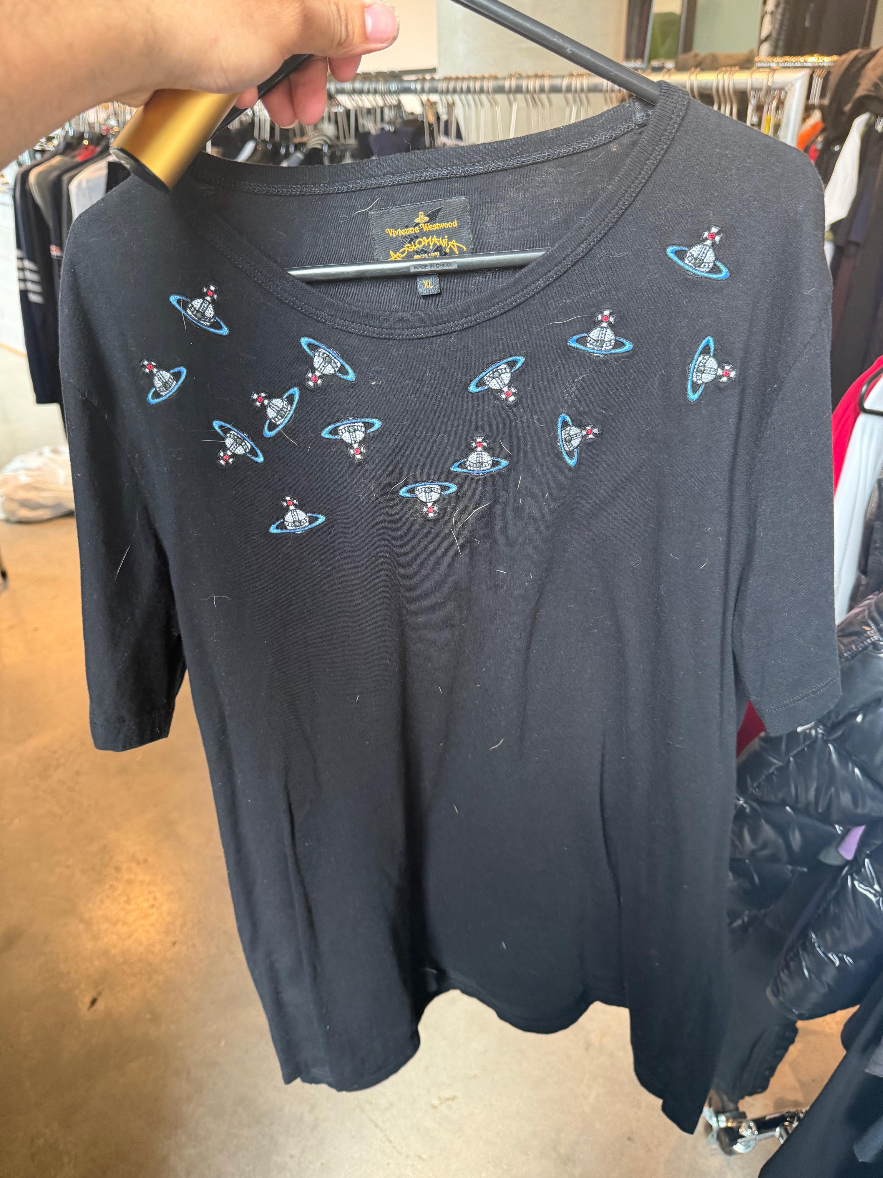 Vivienne Westwood Anglomania Crazy Orbs T-Shirt Black (Fits L-XL)