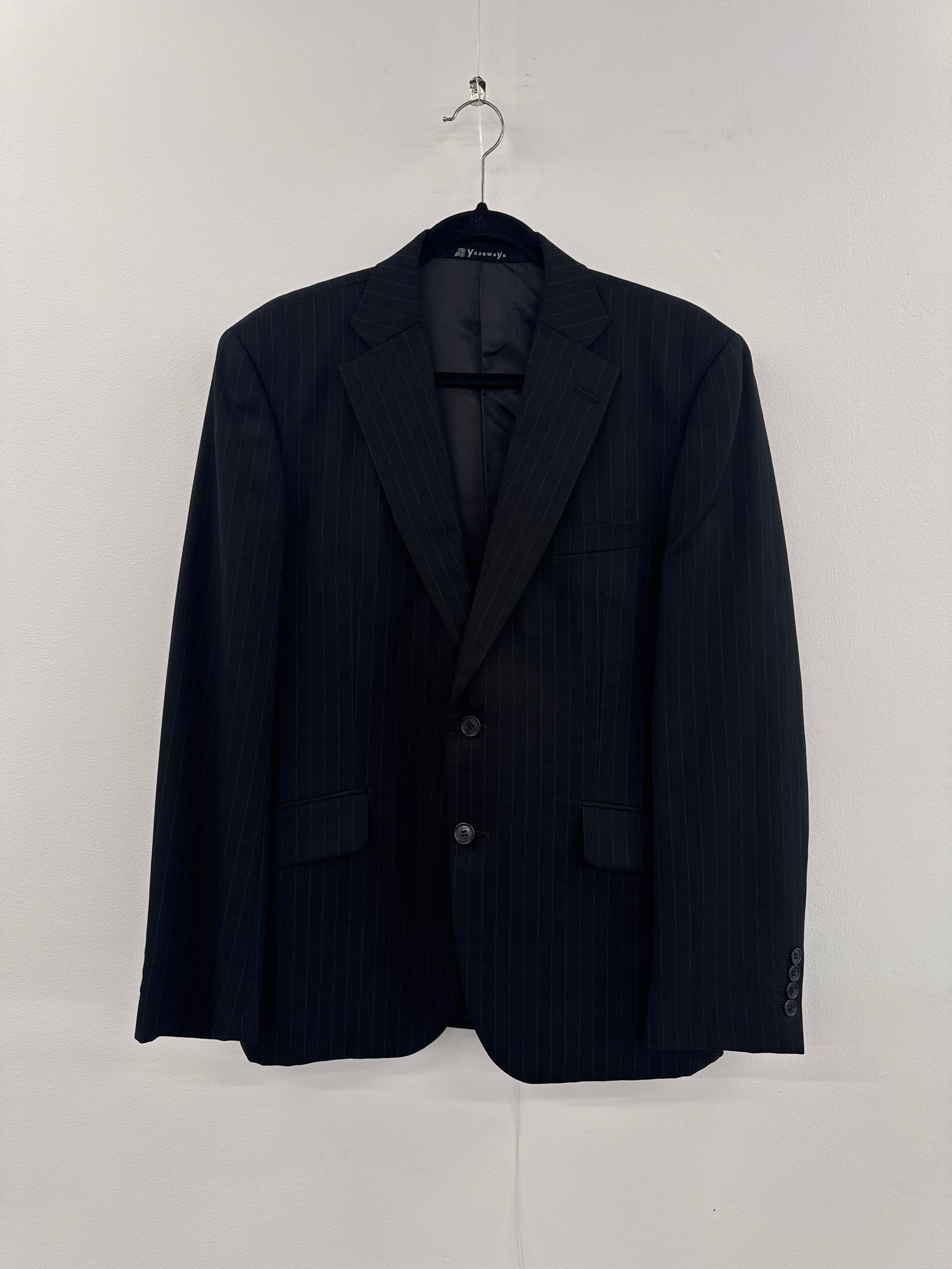 YUZAWAYA Black Striped Blazer S/B - Size M/L